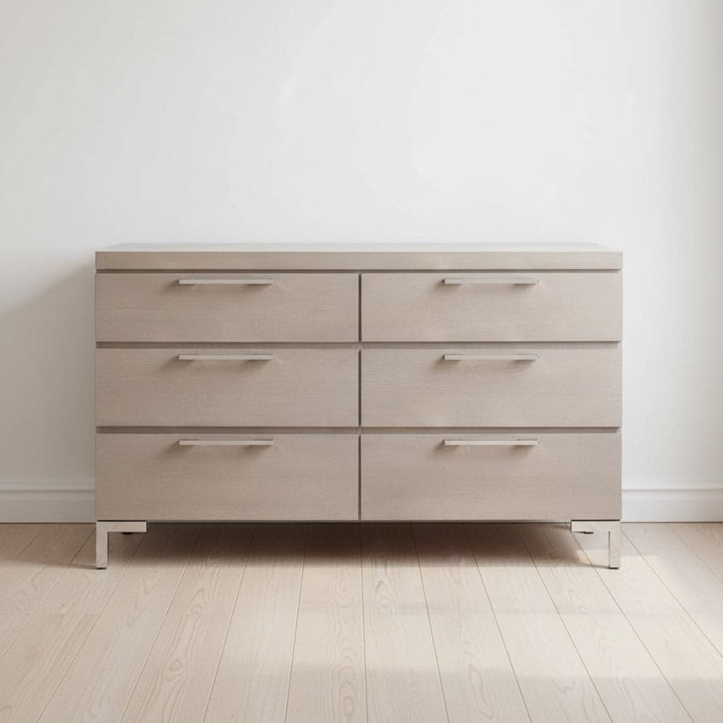 Universal Furniture Smartstuff Modern Classic Grey 6 Drawer Wood Dresser MB1-58