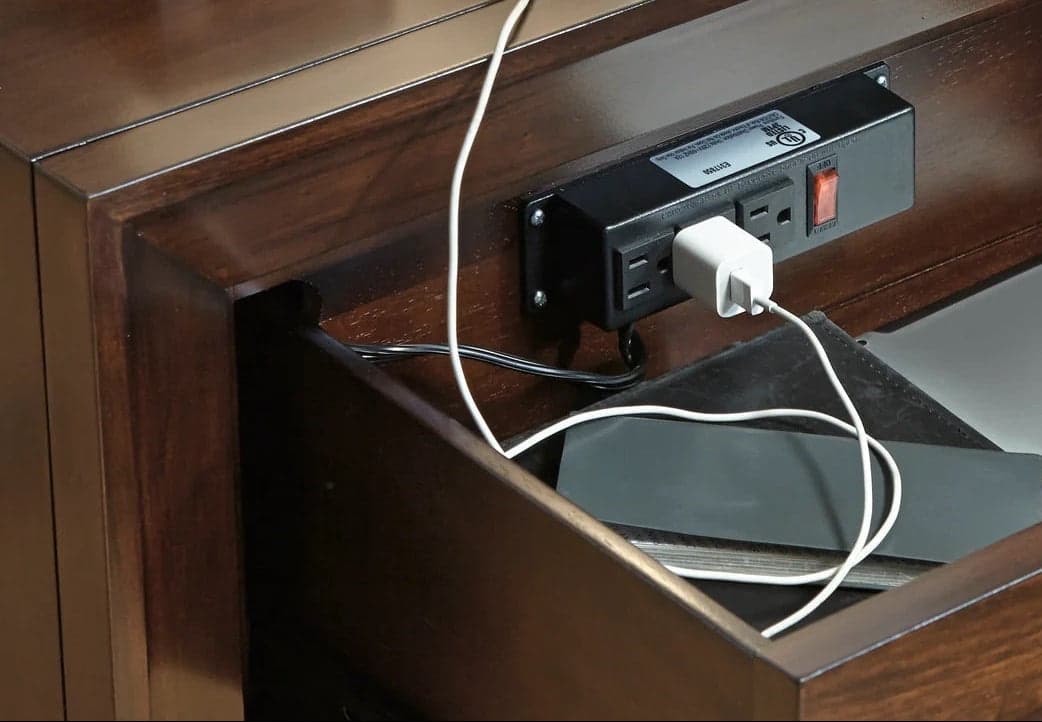 Modus Element Charging Station Nightstand in Chocolate Brown 20 FFE-1482 - Thumbnail 3