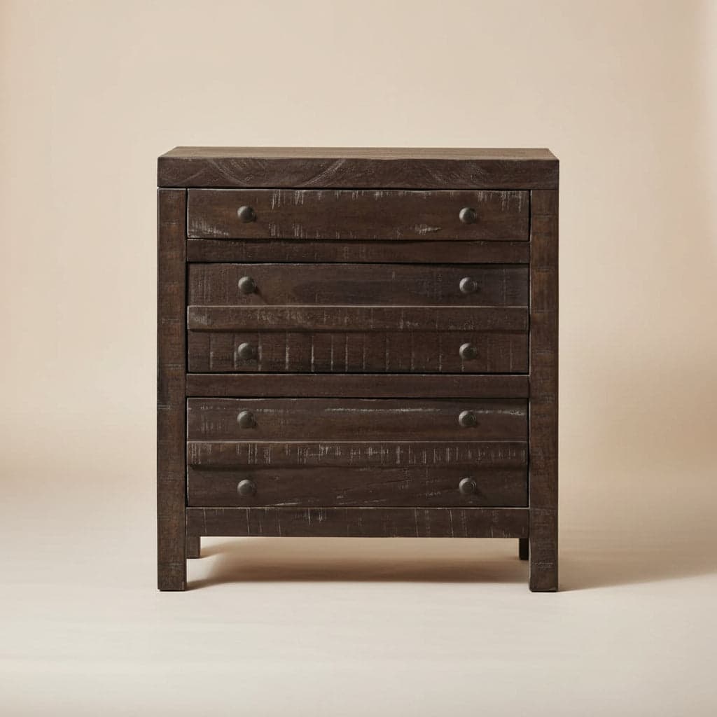 Modus Townsend Three Drawer Solid Wood Nightstand in Java 8 FFE-1472 - Thumbnail 2