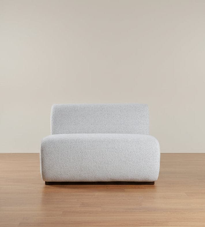 Bison Modern Banquette Sectional Loveseat 2 Seat Bench w Grey Performance Fabric FFE-1535 - Thumbnail 2