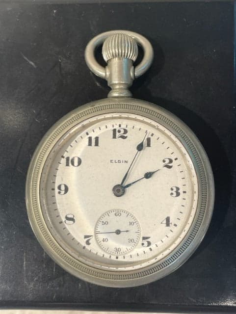 Silverode 1921 Railroad Elgin Stainless Steel Pocket Watch HH191-2 - Thumbnail 6