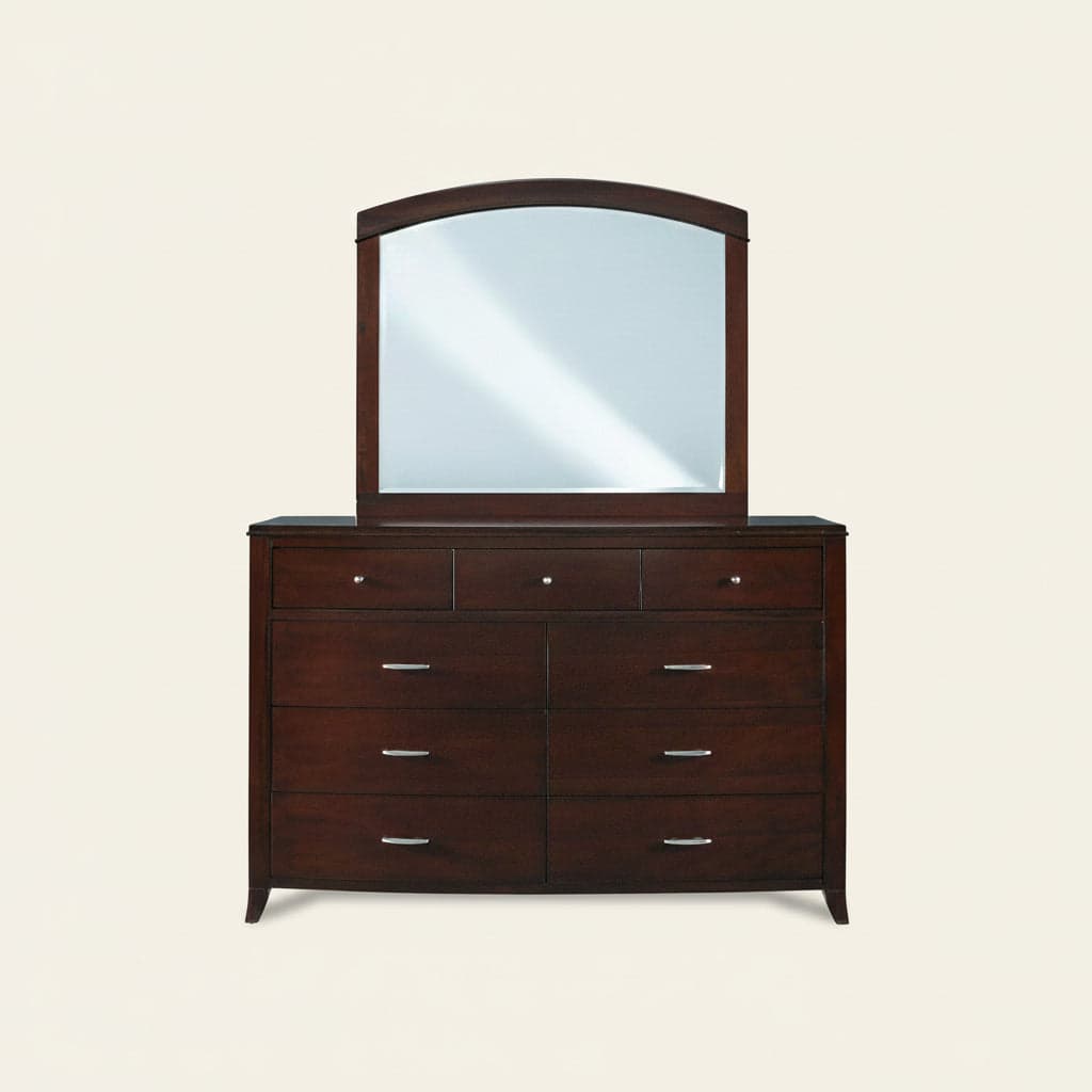 Modus Brighton Nine Drawer Dresser Chest & Mirror In Cinnamon FFE-1477 - Thumbnail 4
