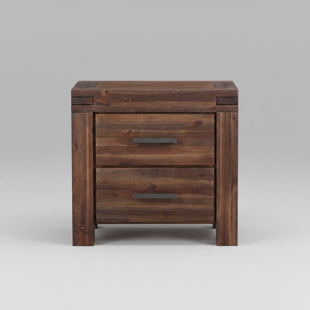 Modus Meadow Two Drawer Solid Wood Nightstand in Brick Brown 8 FFE-1474 - Thumbnail 4
