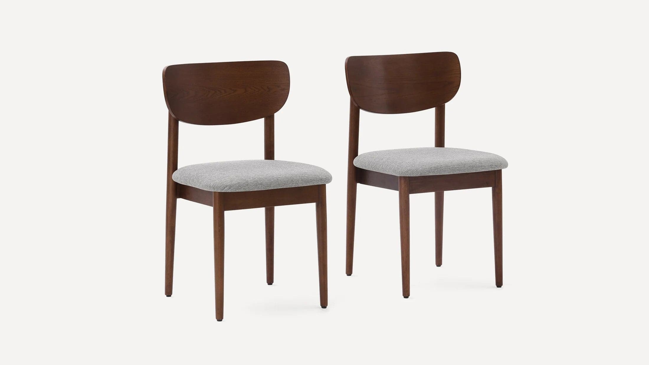 Burrow Haiku Stone Gray/Walnut Dining Chairs (Set of 2) FFE-1462