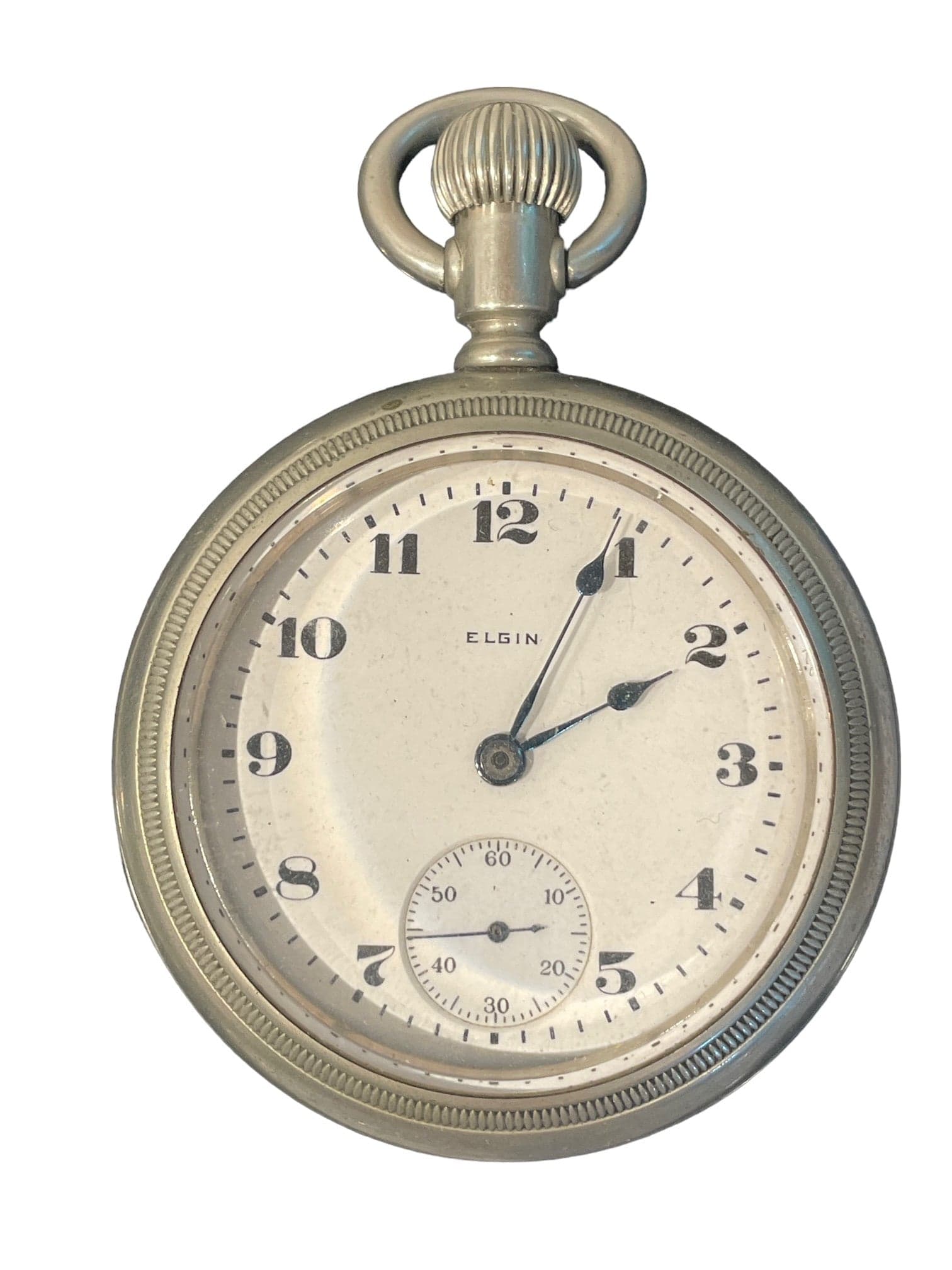 Silverode 1921 Railroad Elgin Stainless Steel Pocket Watch HH191-2 - Thumbnail 4