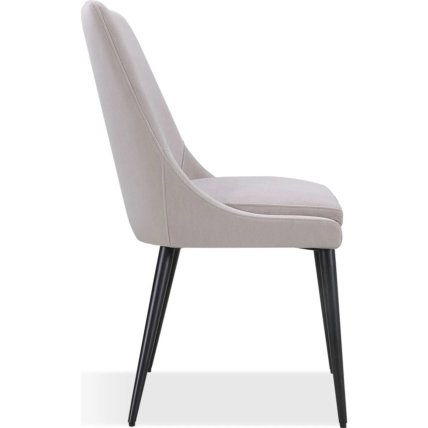 Modus Pair (2) Winston Upholstered Metal Leg Dining Chair Ash Grey/Black 8 FFE-1468 - Thumbnail 3