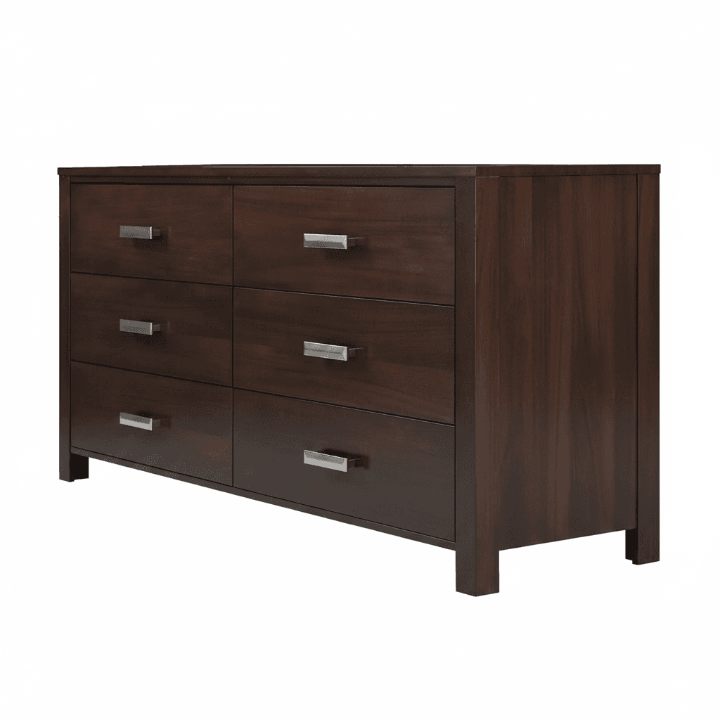 Modus Riva Six Drawer Dresser Chest in Chocolate Brown 6 FFE-1475 - Thumbnail 3