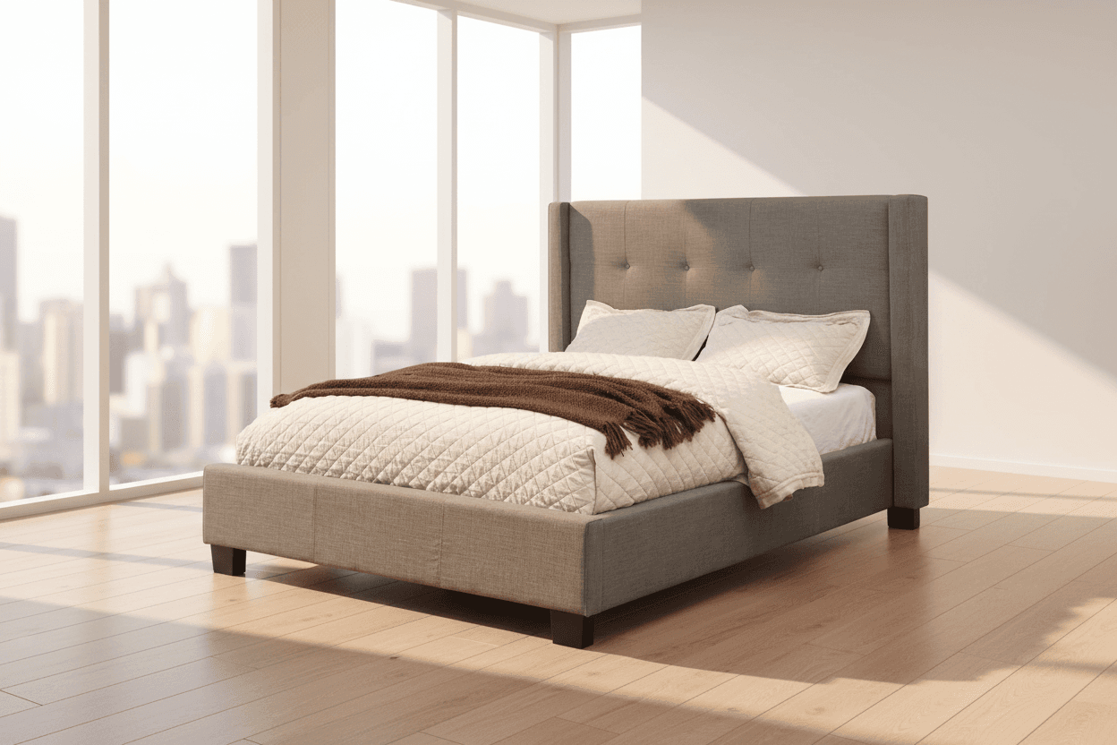 Modus Madeleine King-size Wingback Platform Bed 4 FFE-1480