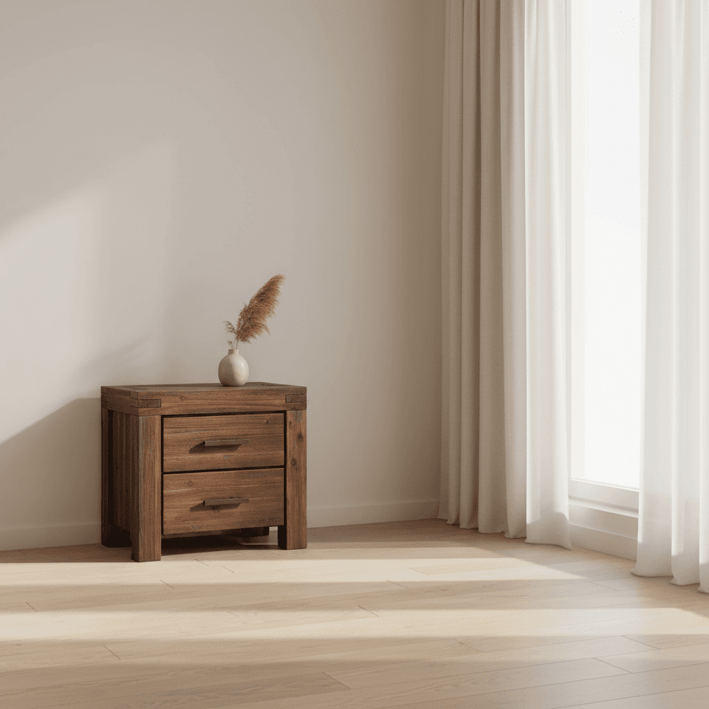 Modus Meadow Two Drawer Solid Wood Nightstand in Brick Brown 8 FFE-1474