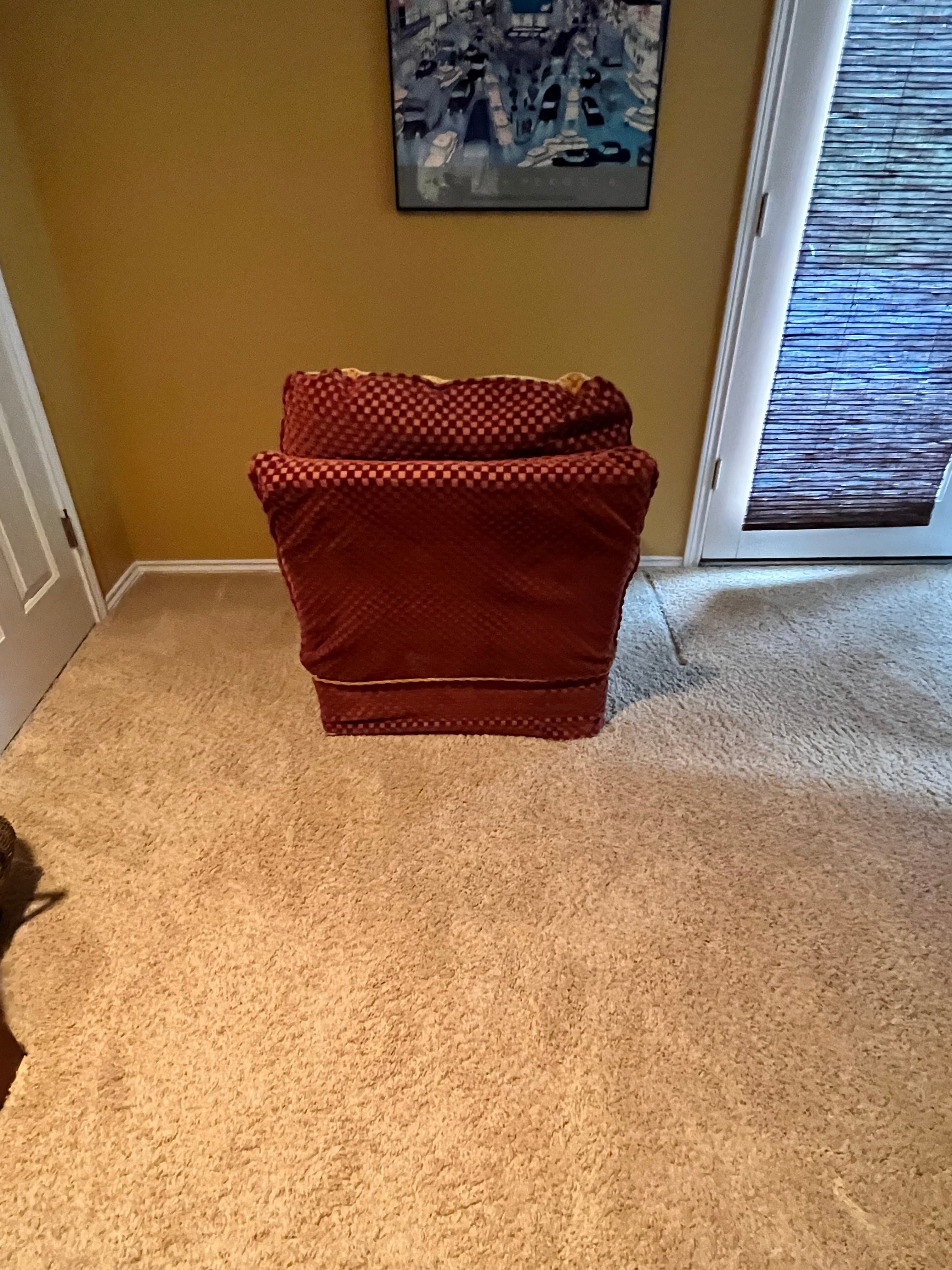 2 Woodmark Originals Mid Century Slip Covered Maroon Lounge Chairs PD138-34 - Thumbnail 7