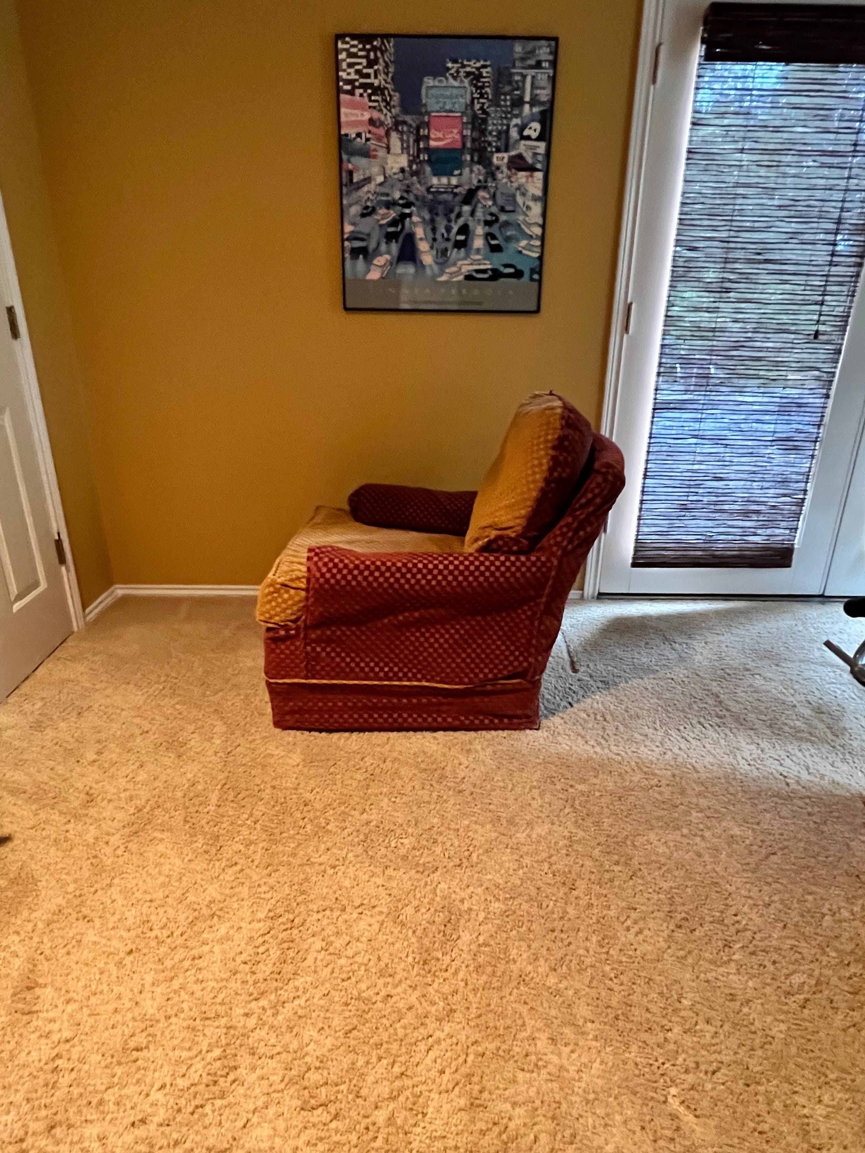 2 Woodmark Originals Mid Century Slip Covered Maroon Lounge Chairs PD138-34 - Thumbnail 8