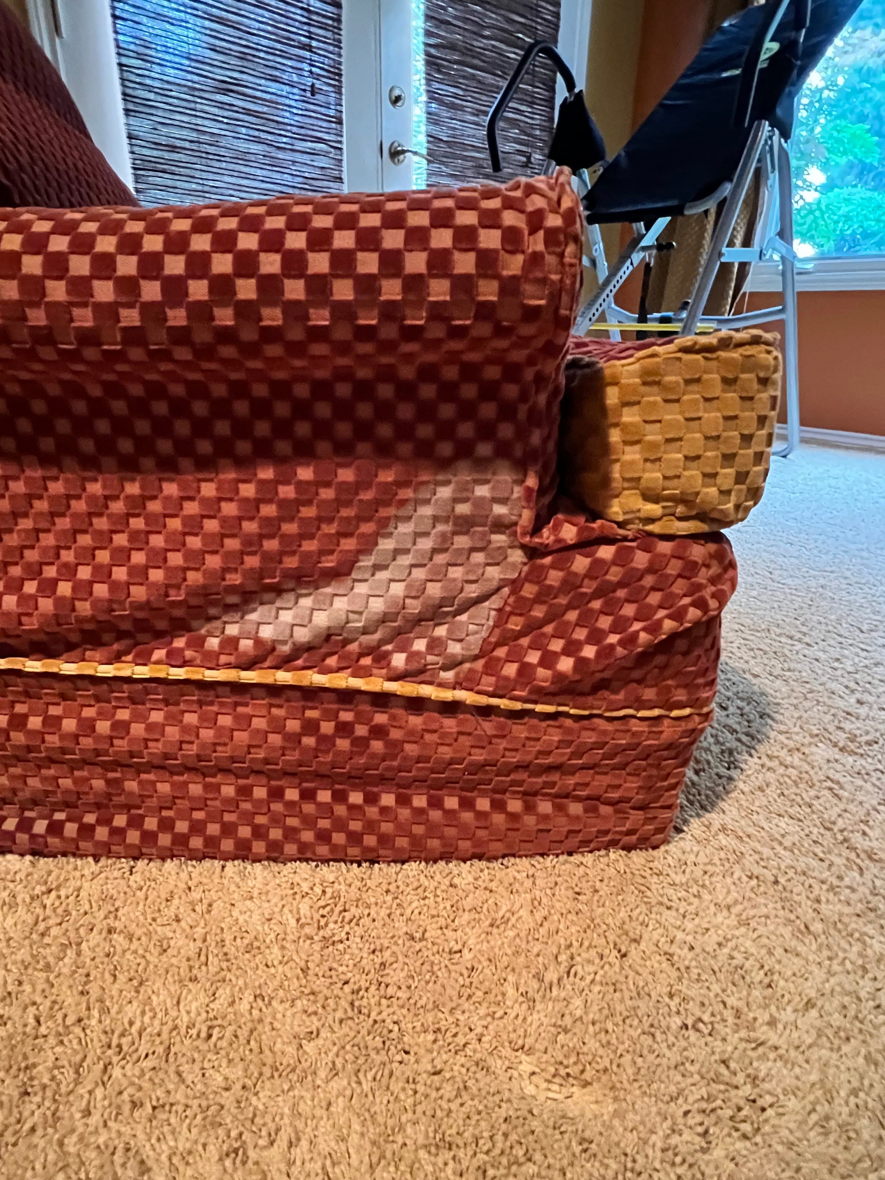 2 Woodmark Originals Mid Century Slip Covered Maroon Lounge Chairs PD138-34 - Thumbnail 9