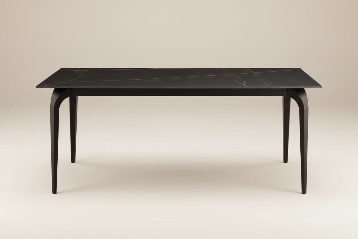 Modus Nicoya Stone Top Rectangular Dining Table in Black Stone & Black Metal FFE-1504 - Thumbnail 3