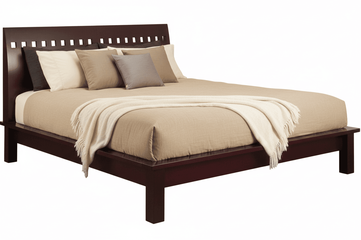Modus Veneto Queen-size Platform Bed in Espresso 2 FFE-1502 - Thumbnail 2