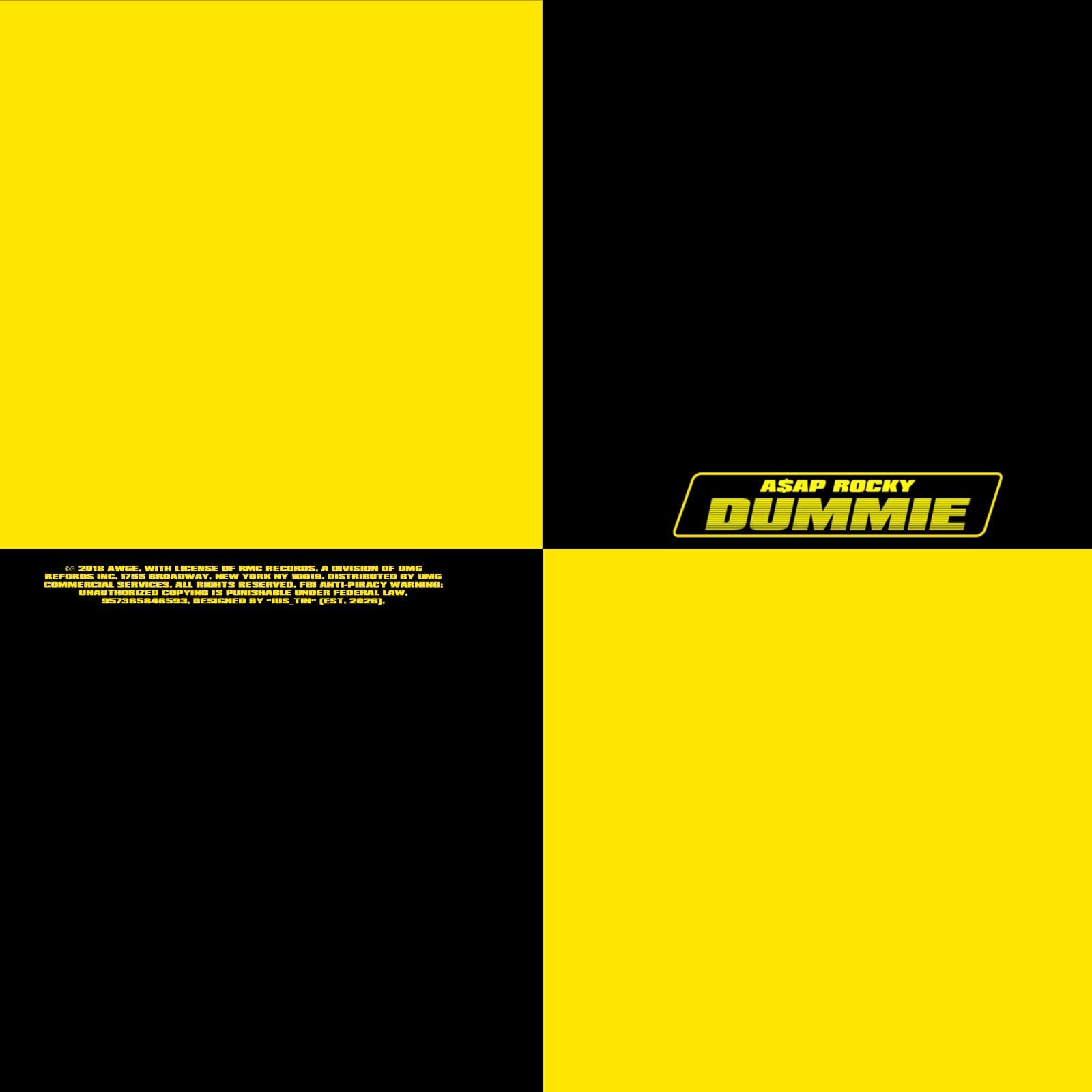 ASAP Rocky - Dummie CD Album (RCA, 2018) Rap & Hip-Hop Jewel Case - Thumbnail 2
