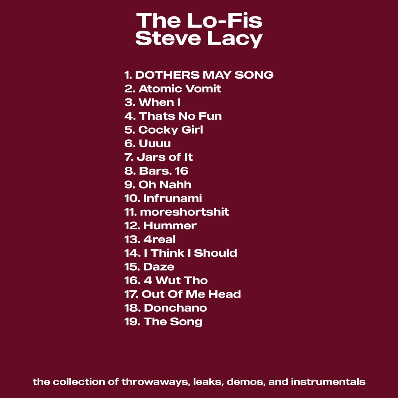 Steve Lacy - The Lo-Fis CD Album Contemporary R&B - Thumbnail 2