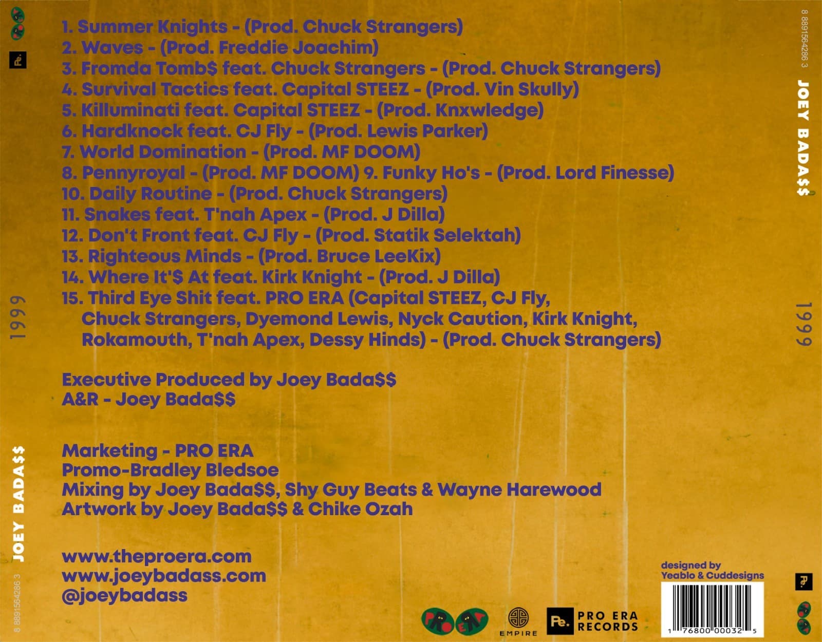 Joey Bada$$ - 1999 CD Album Rap & Hip-Hop (Parental Advisory Explicit) - Thumbnail 2