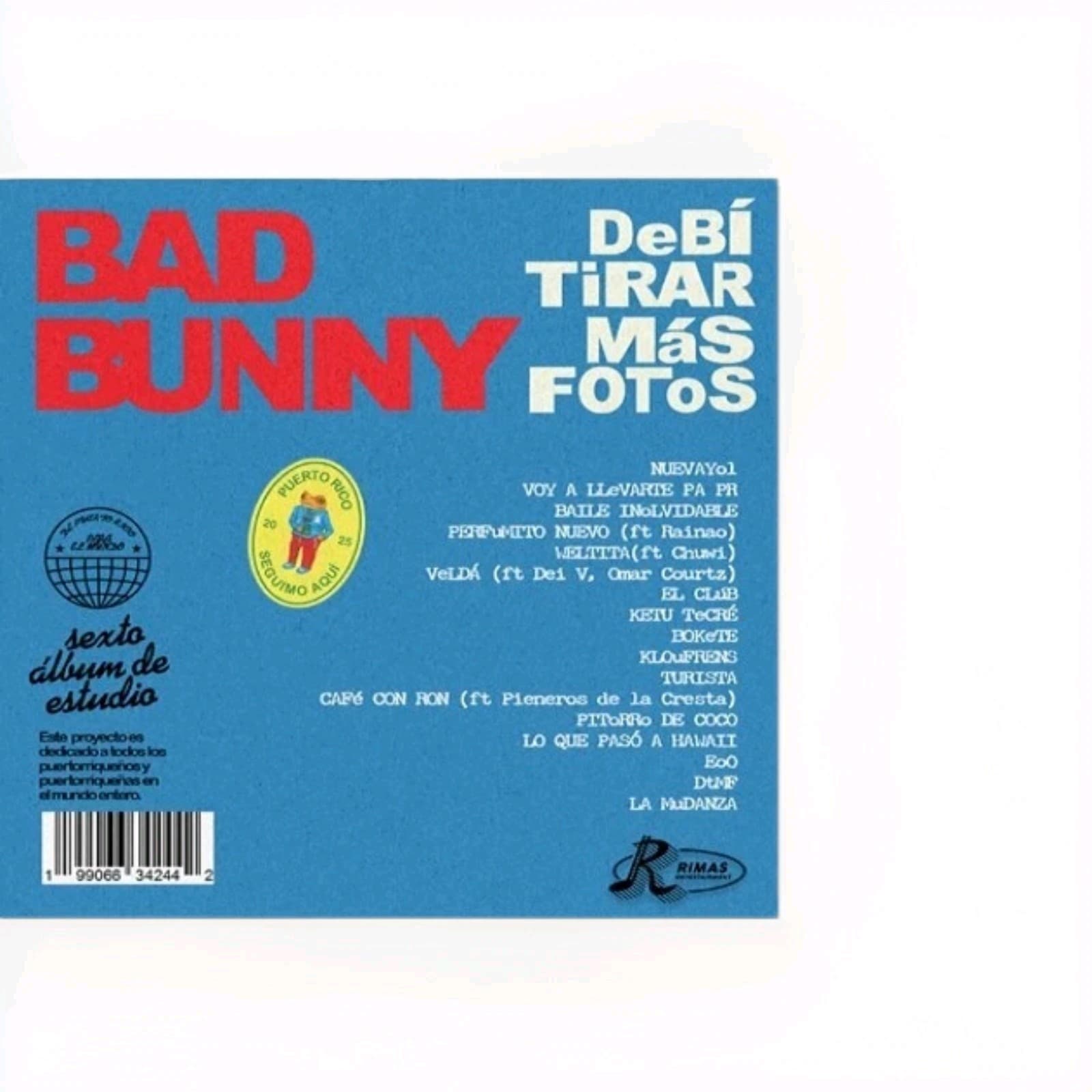 Bad Bunny - DeBÍ TiRAR MáS FOTOS CD Album Rimas 2025 Latin Spanish - Thumbnail 2