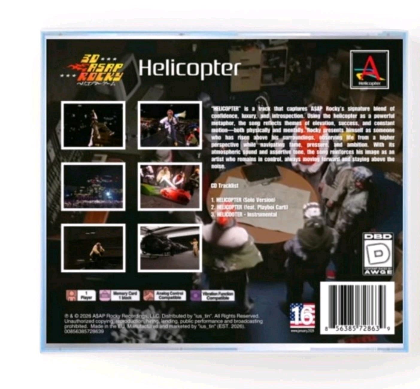 A$AP ROCKY - HELICOPTER SINGLE CD - Thumbnail 2