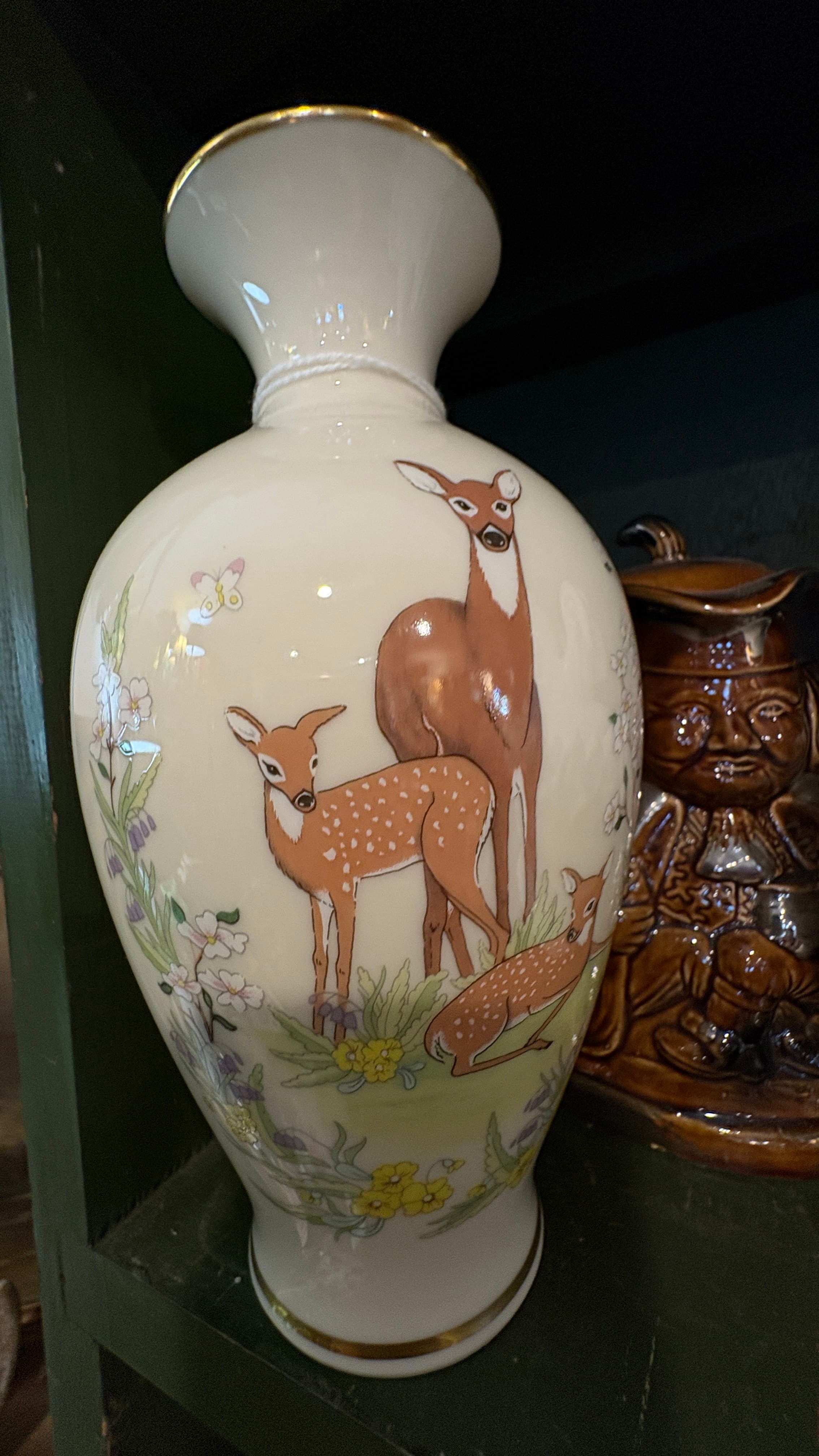 Lenox 1984 Mother’s Day Vase with Deer - Regular