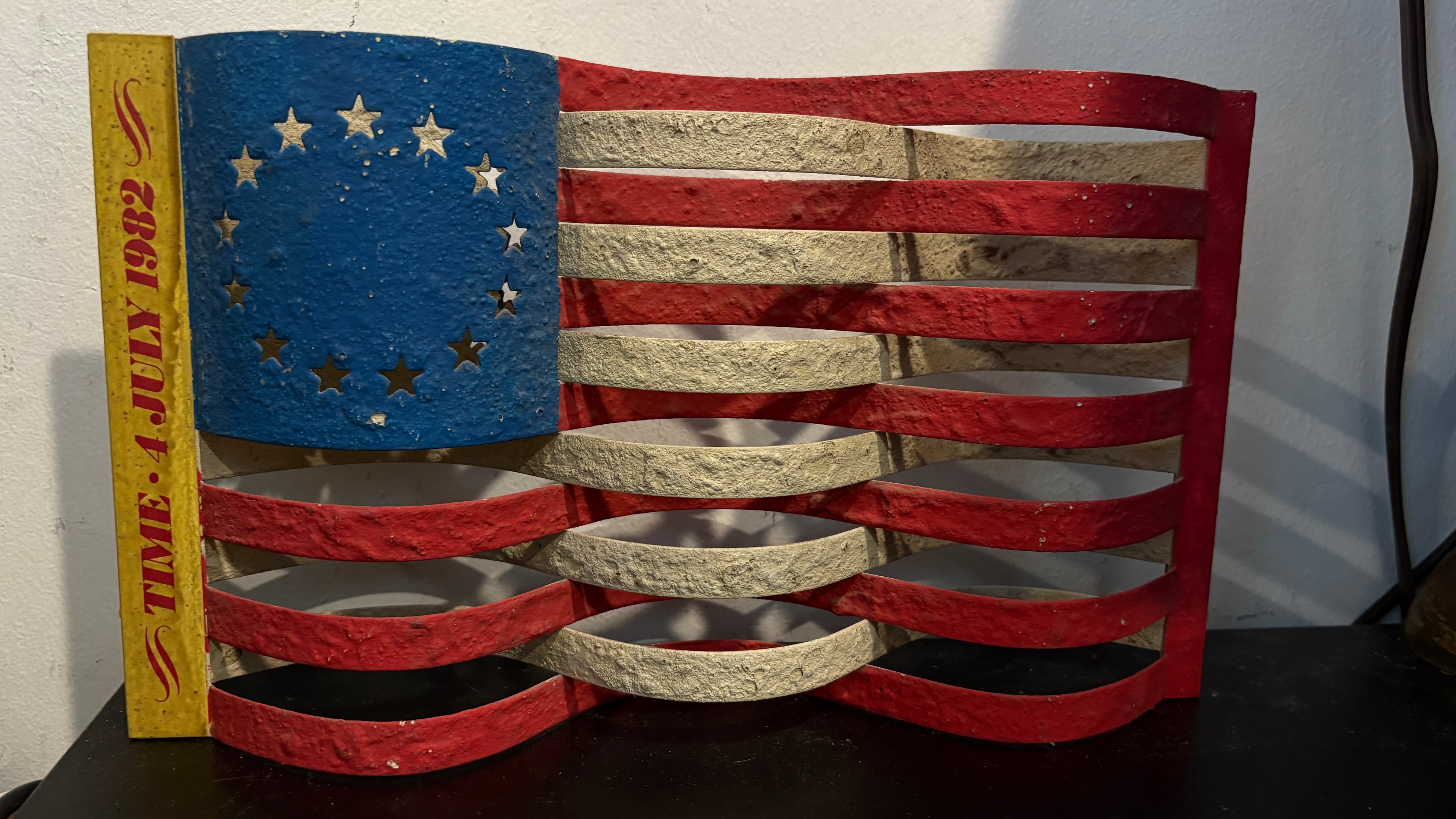 Time Magazine 13 Original Colonies Tin Flag Time - Regular