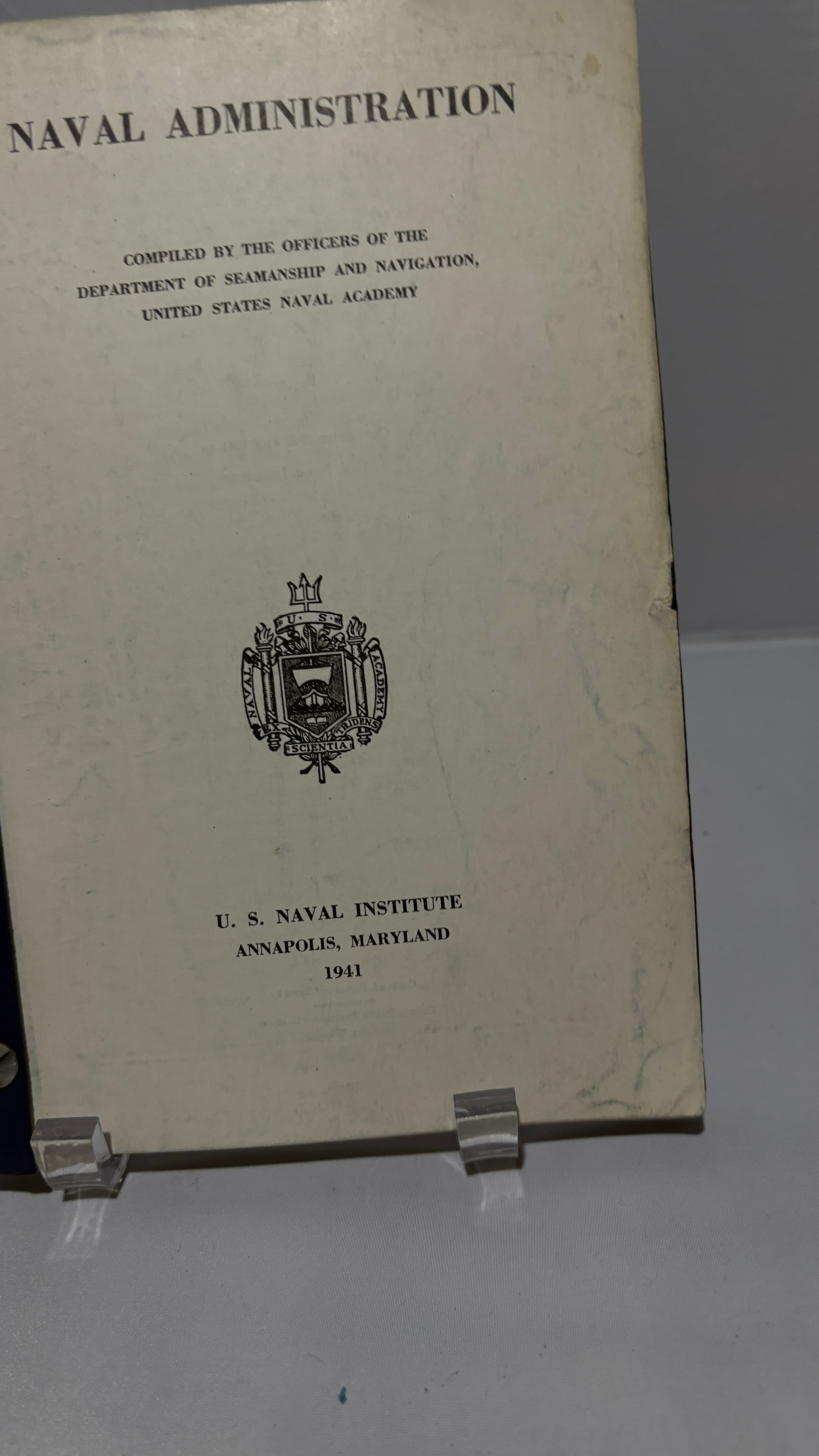 Naval Administration 1941 Edition V. 1 - Regular