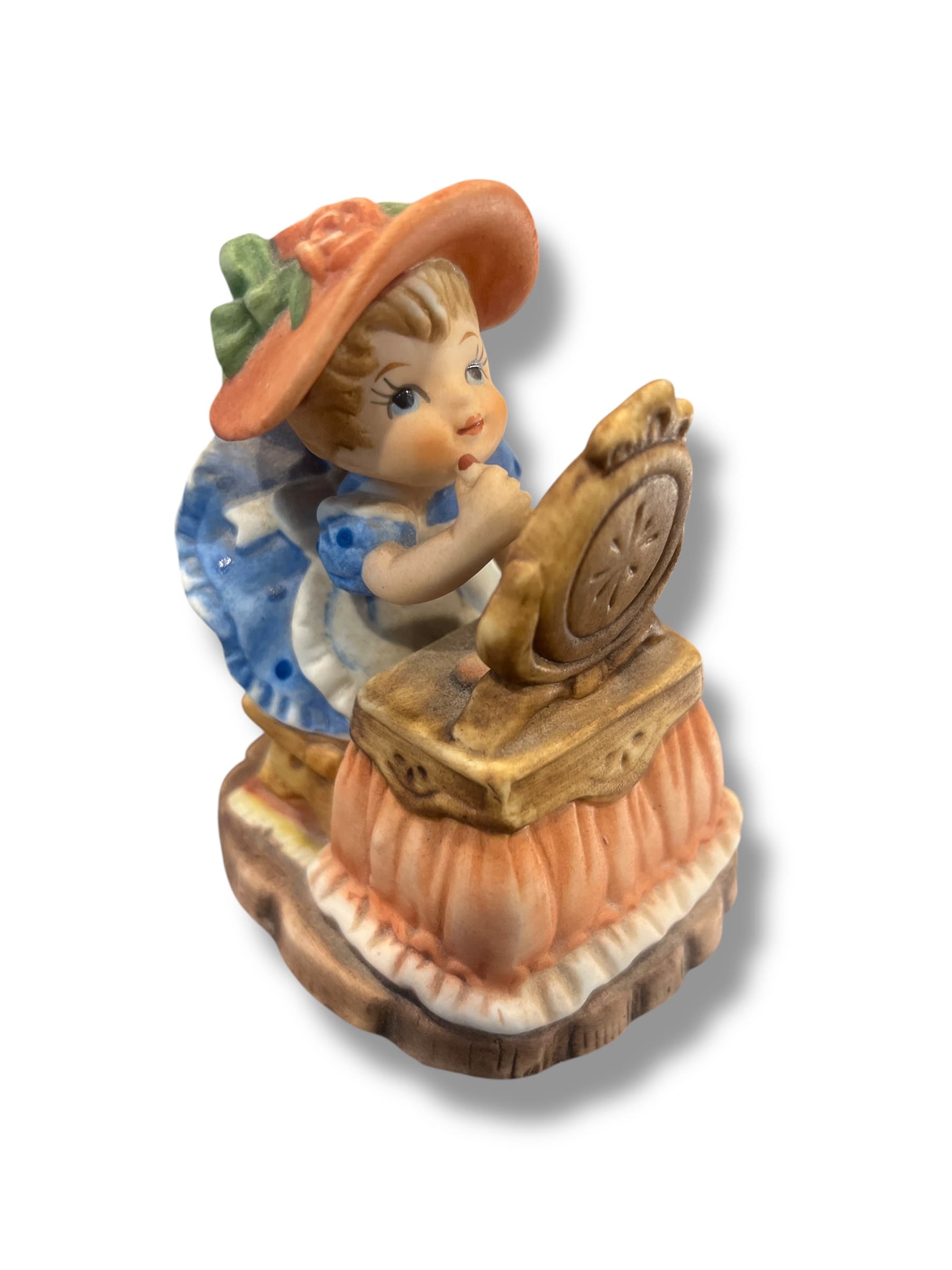Lefton Figurine Girl Putting on Makeup - Regular