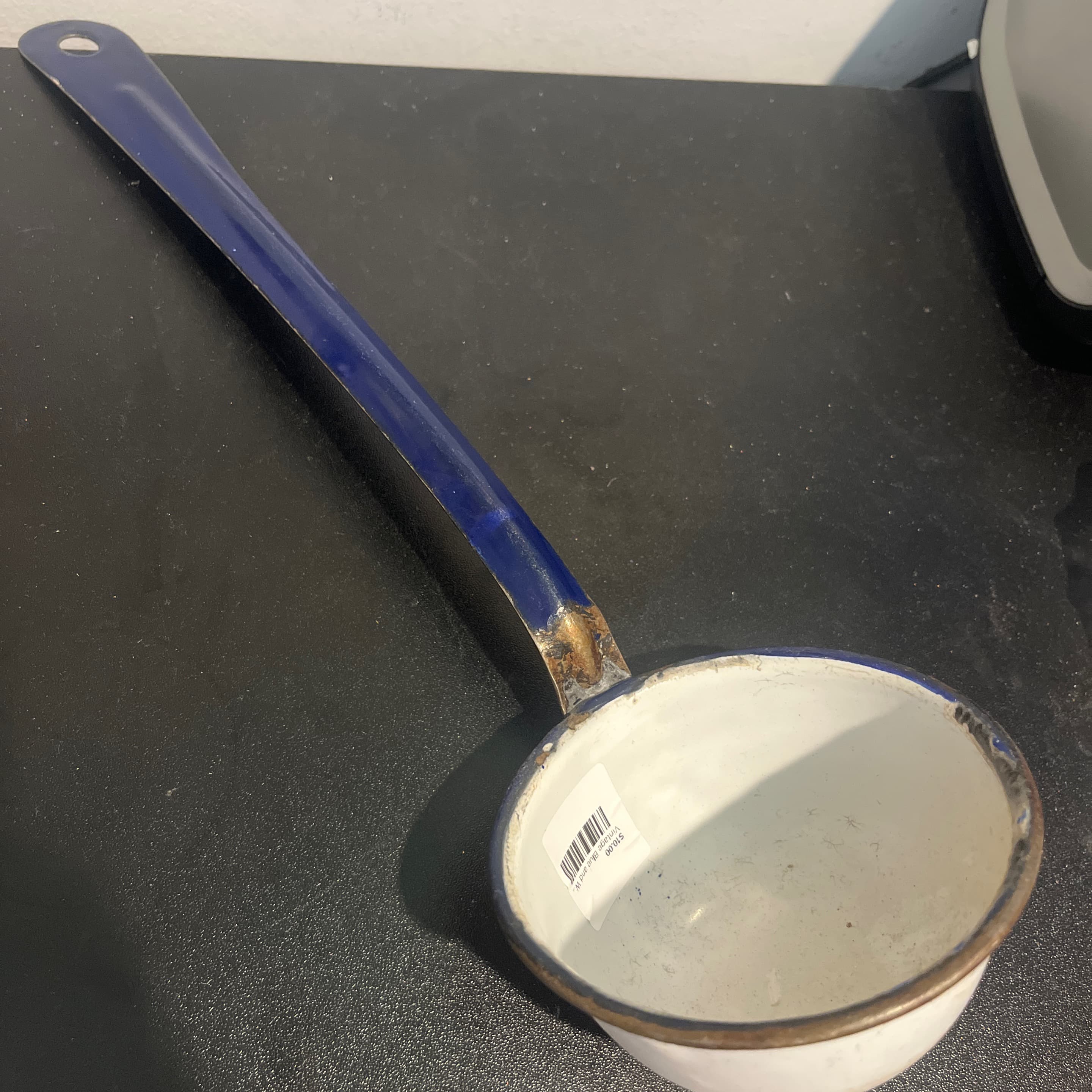 Vintage Blue and White Ladle - Regular