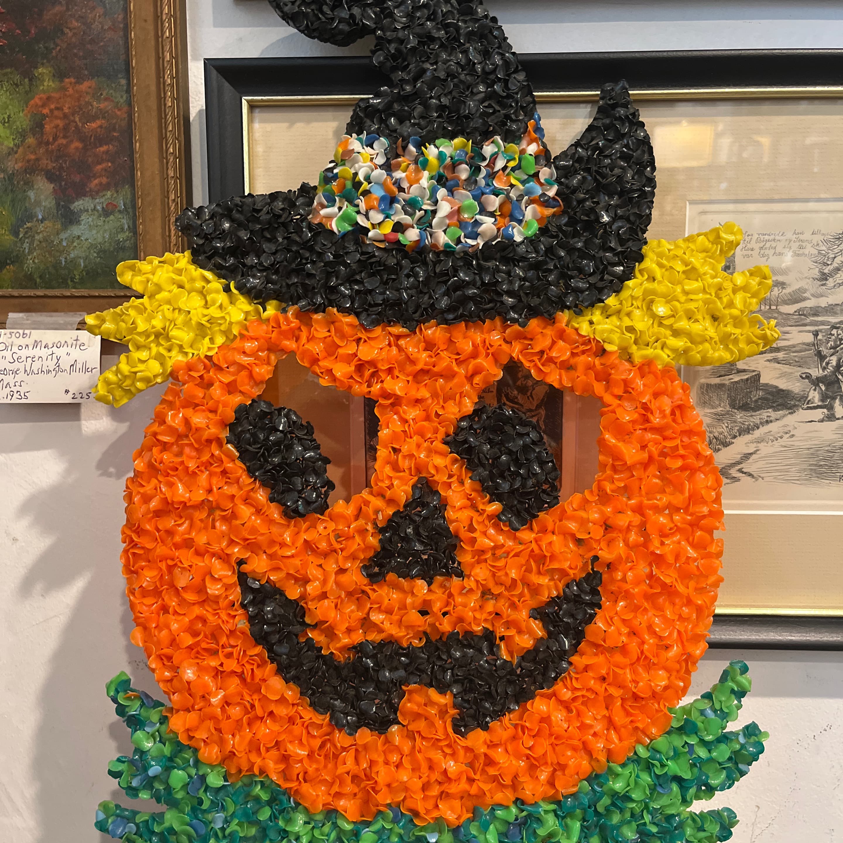 Vintage Melted Plastic Popcorn Halloween Decoration - Regular