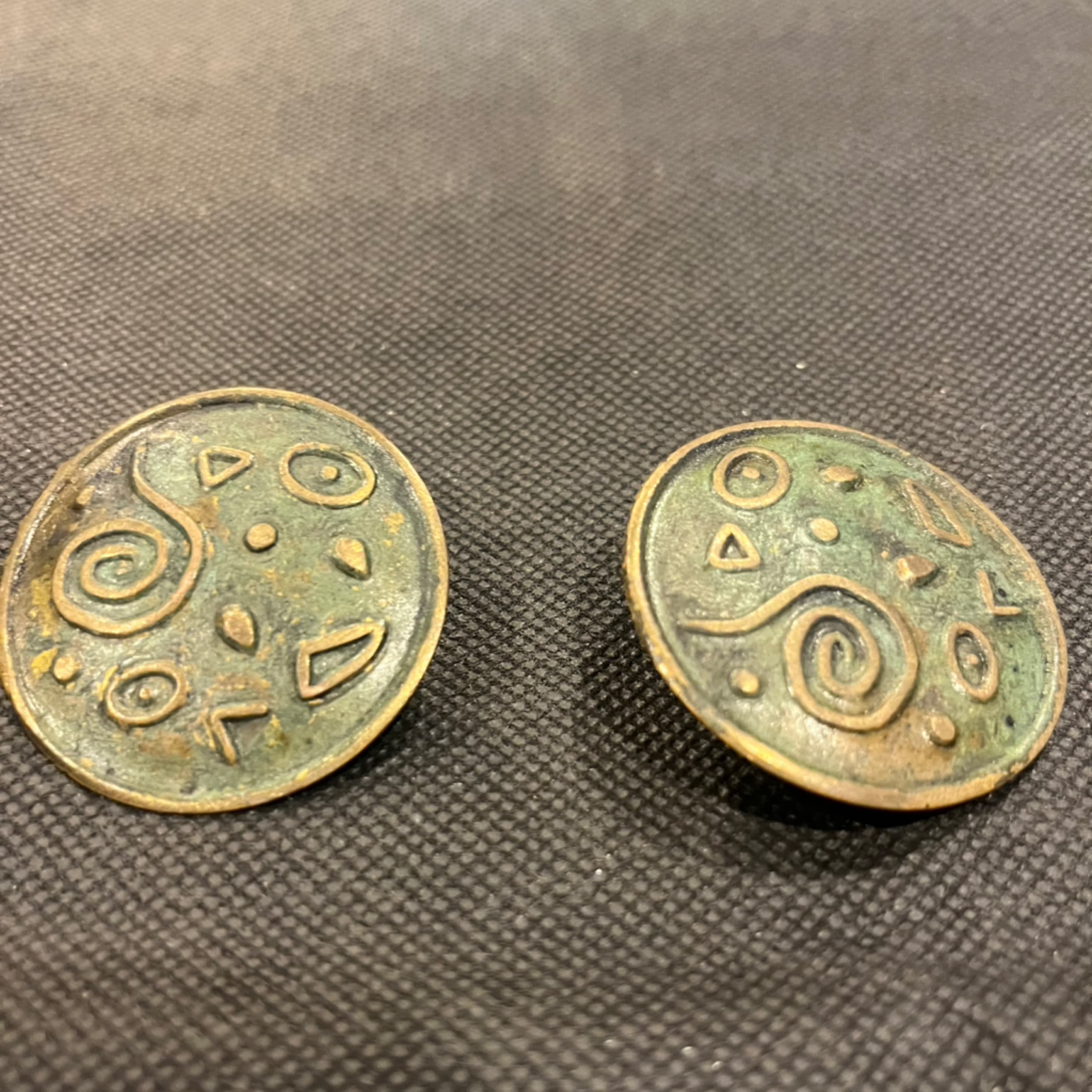 Vintage Tribal Inspired Clip On Earrings 941 - Regular