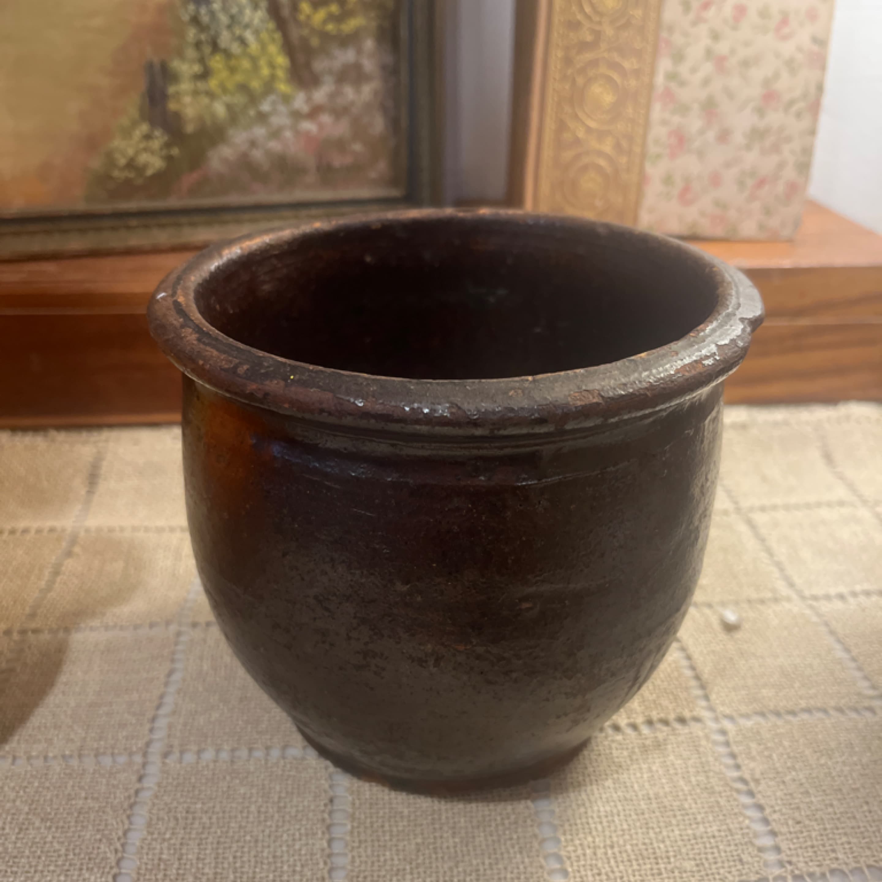 Glazed Stoneware Storage Crock - Regular