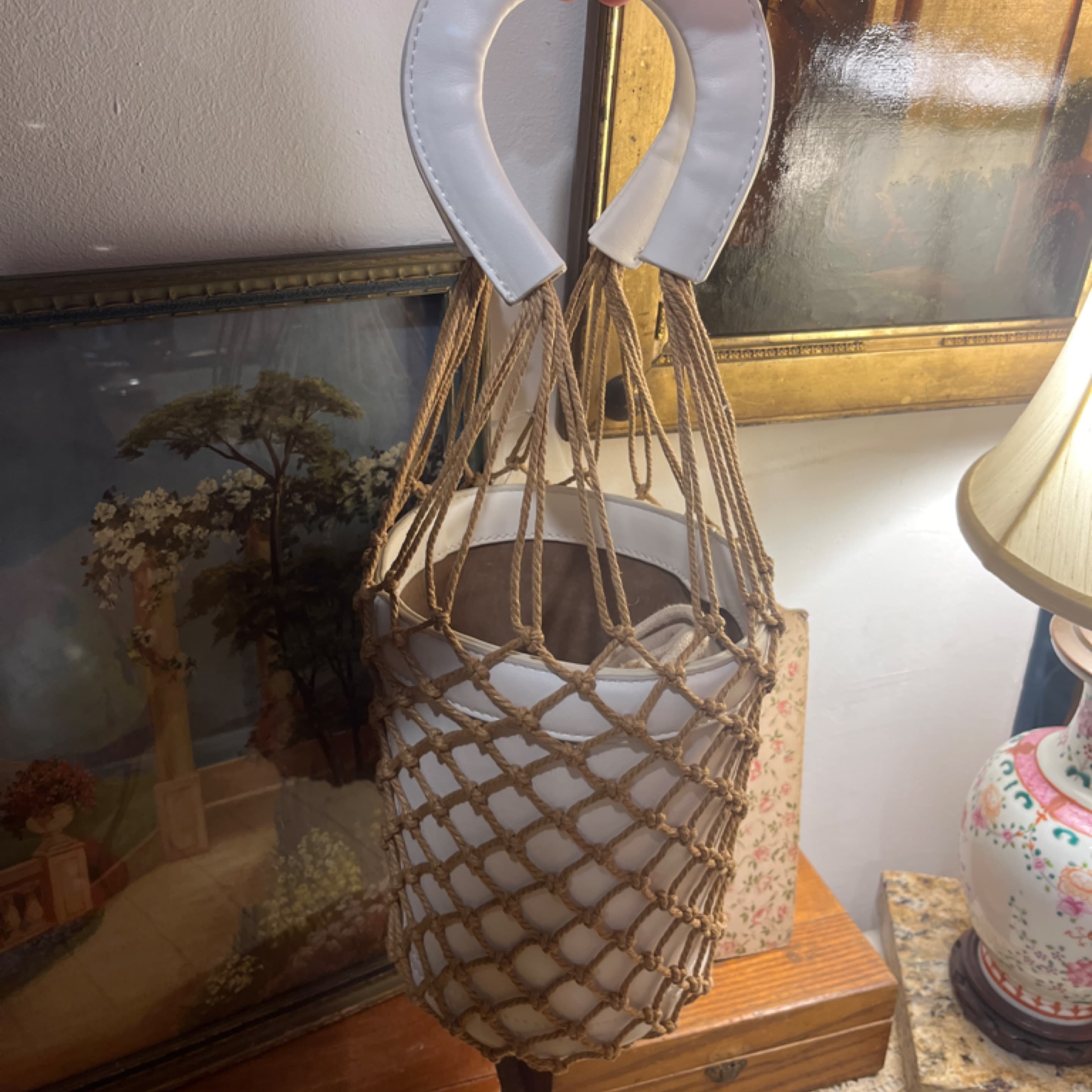 Staud Leather Net Bucket Bag - Regular