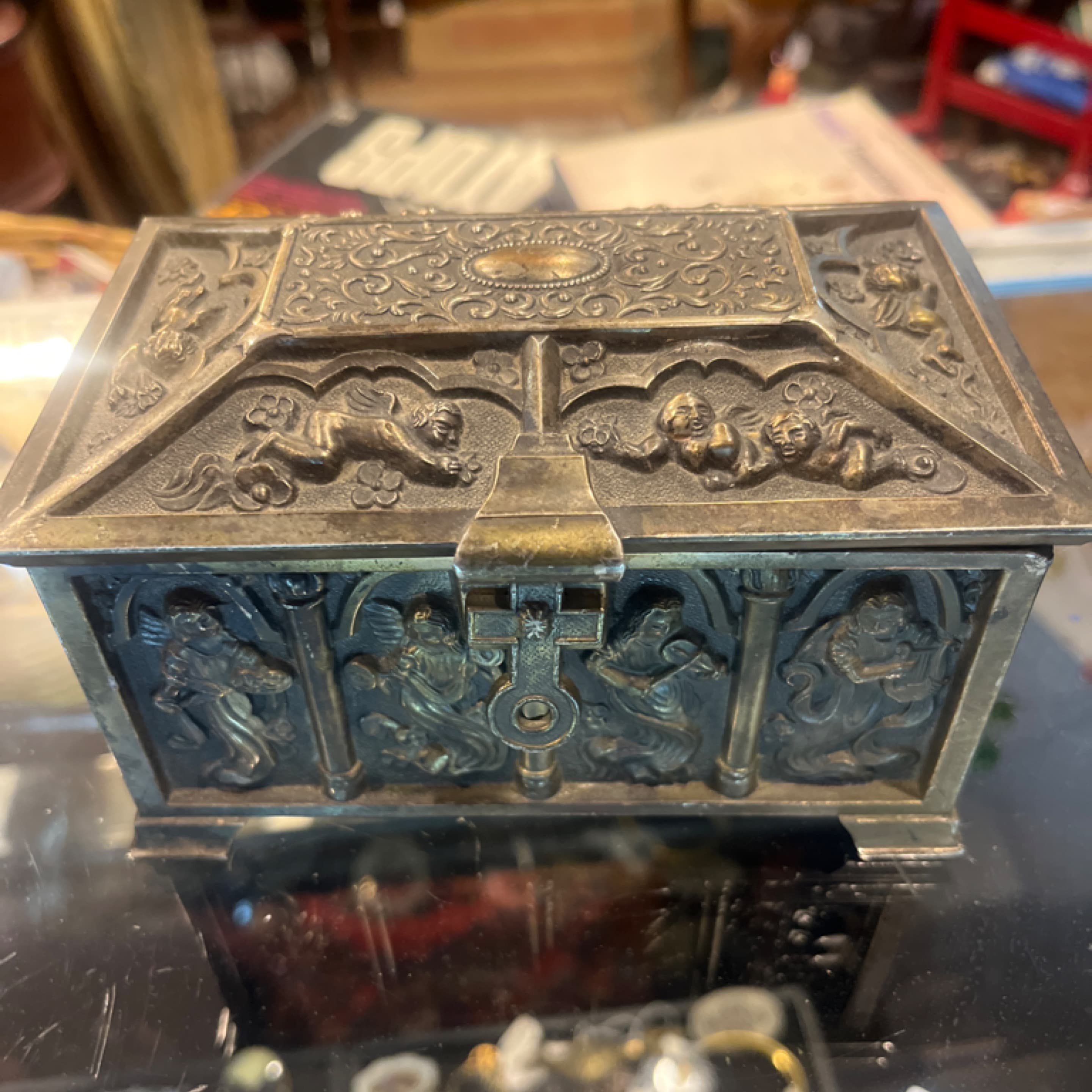 Vintage Metal Ornate Box 1205 - Regular