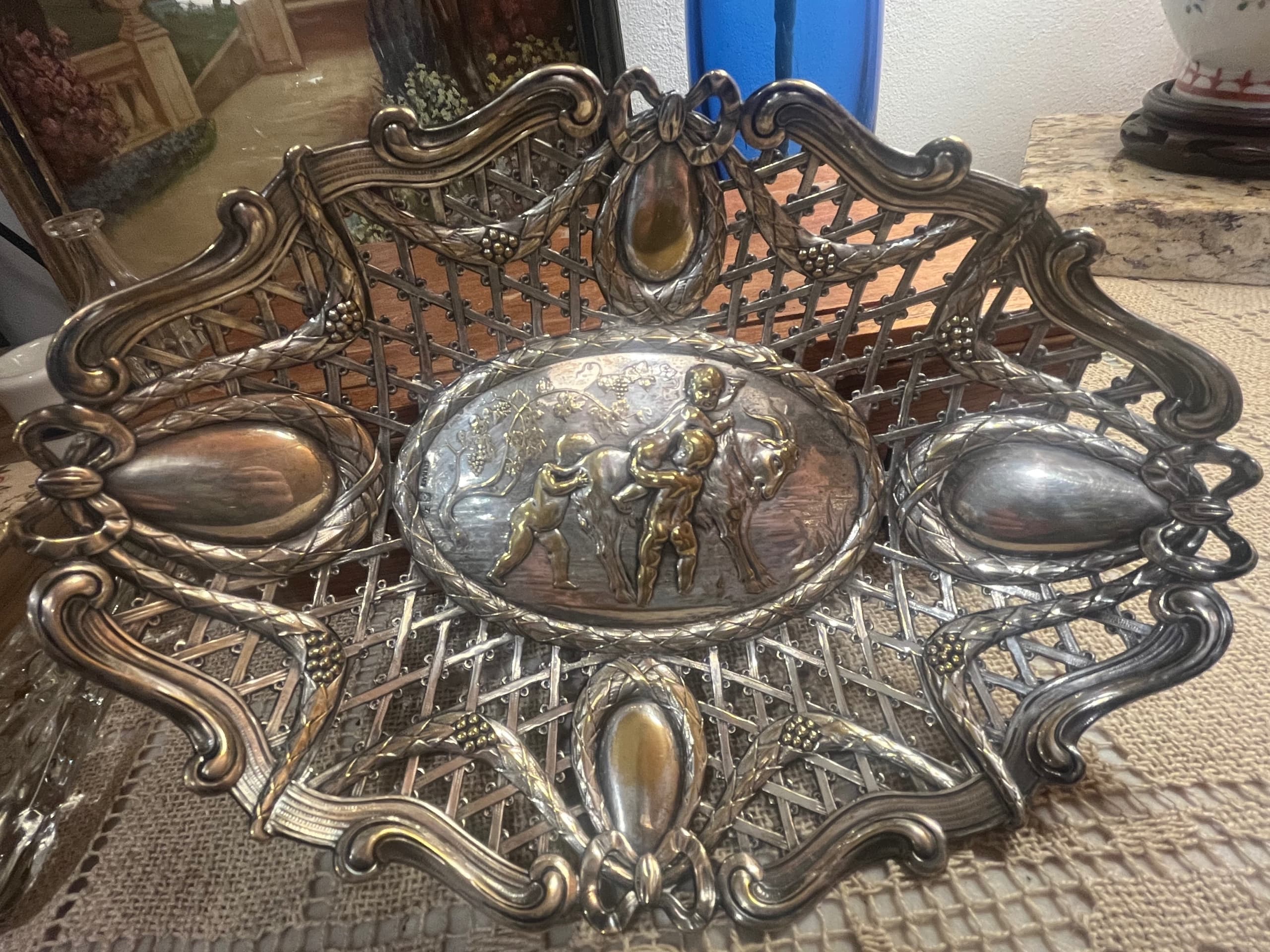 Art Nouveau Silver Plated Dish [963] - Regular
