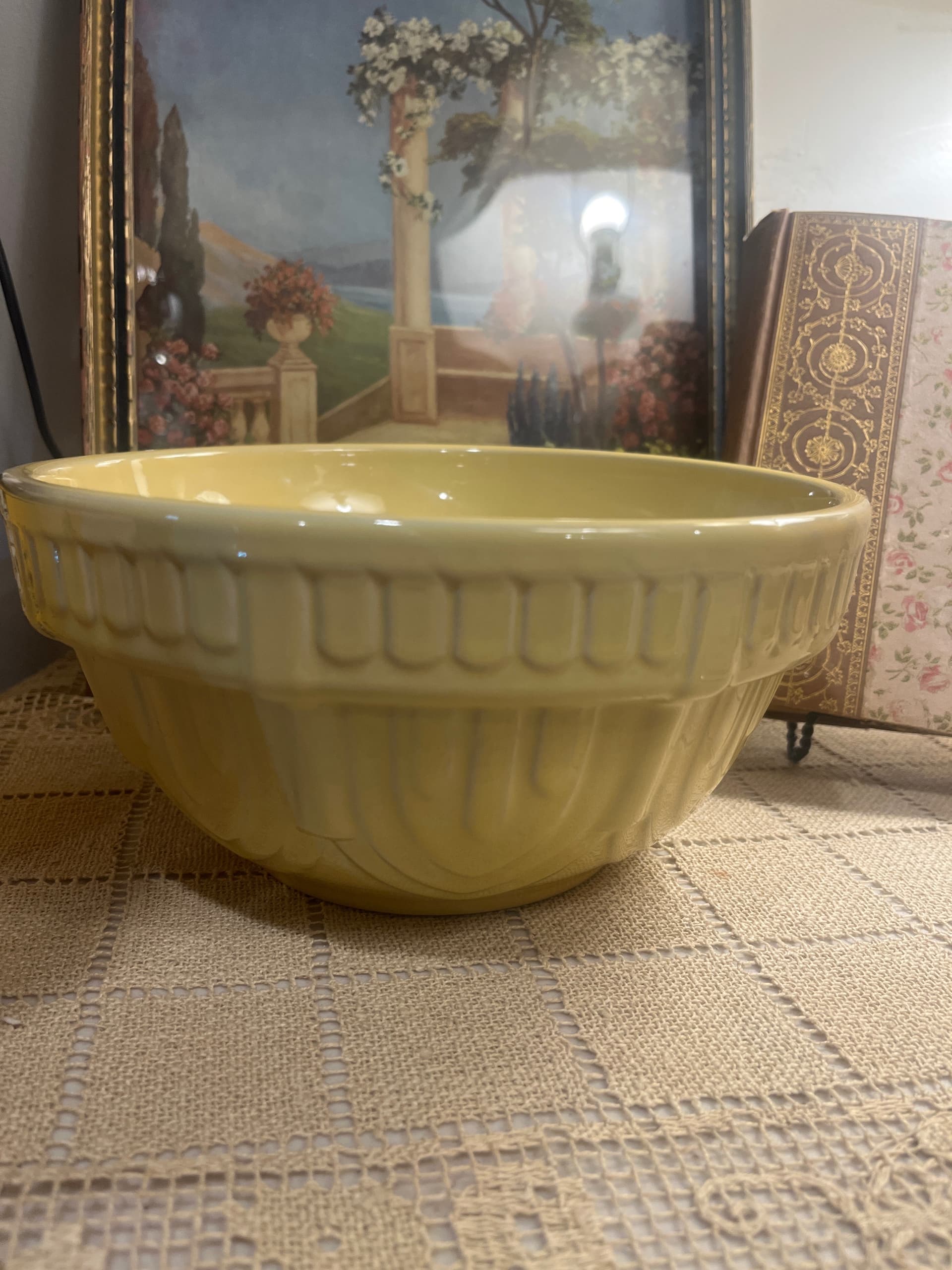 Coche Yellow Stoneware Mixing Bowl [1268] - Regular
