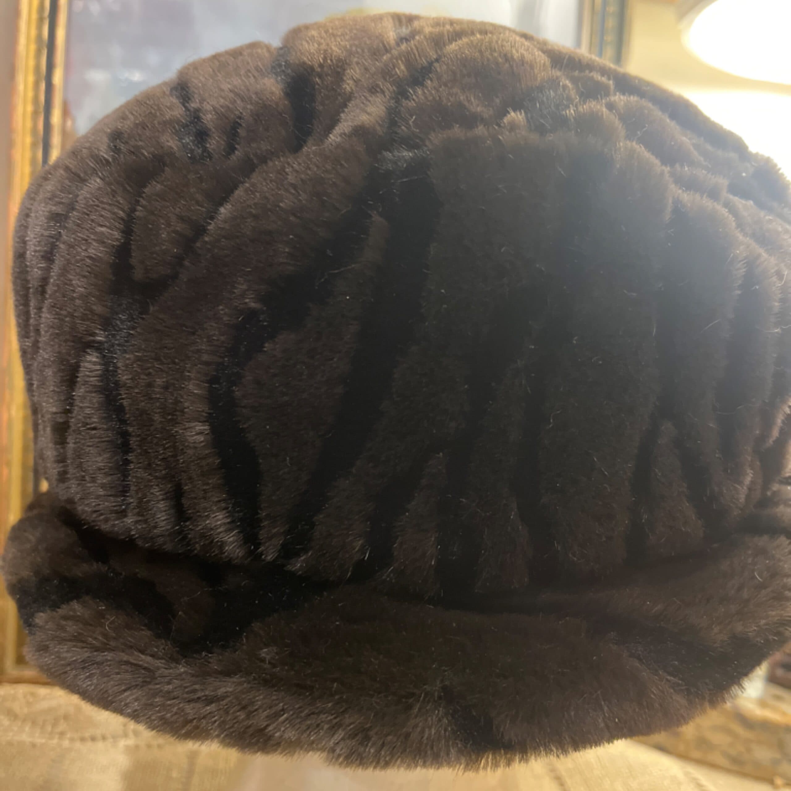 Dark Faux Fur Hat [1268] - Regular