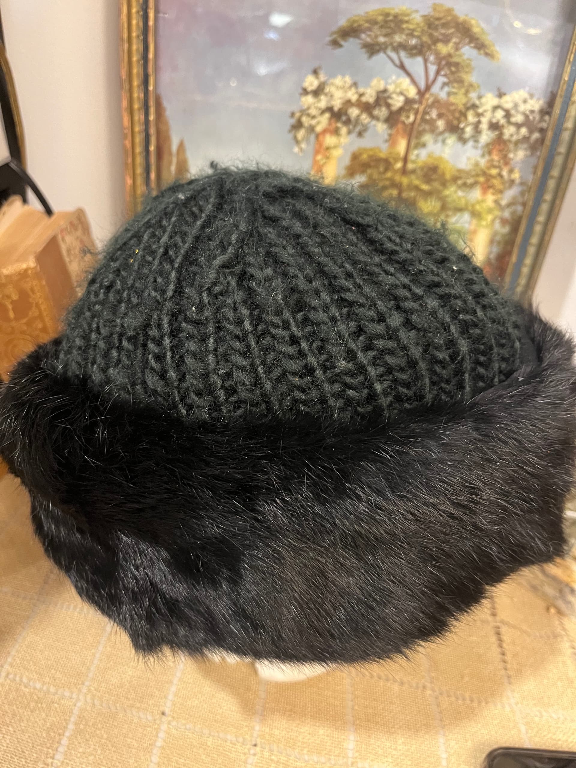 Vintage Surell Fur Knit Hat [1268] - Regular