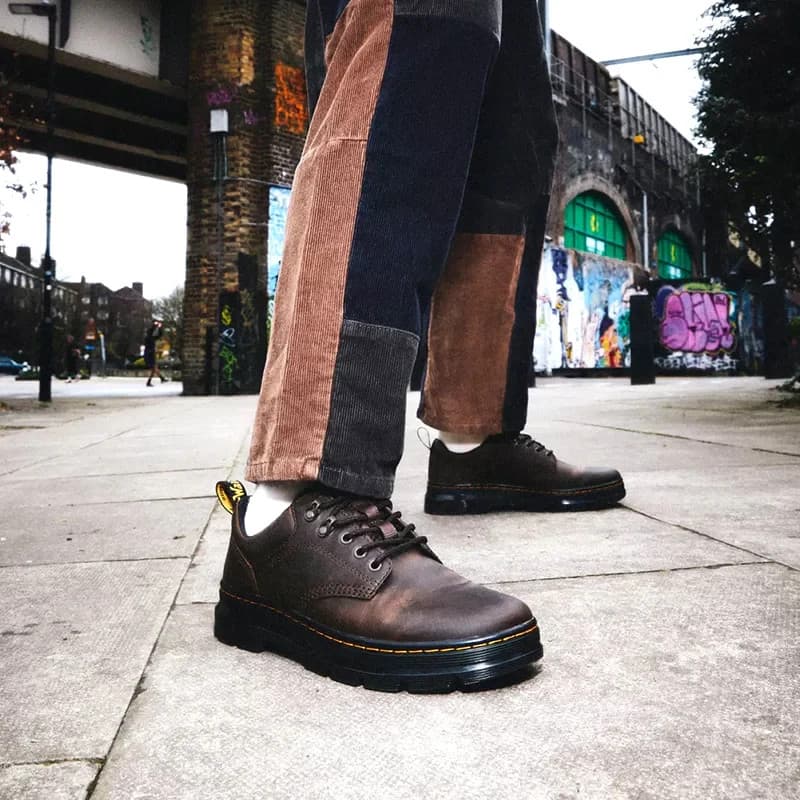 Dr. Martens Reeder Crazy Horse Leather Utility Shoes Lace-Up Brown Men's US10 - Thumbnail 7