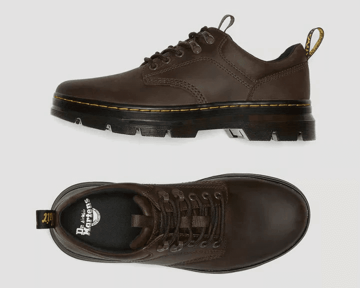 Dr. Martens Reeder Crazy Horse Leather Utility Shoes Lace-Up Brown Men's US10 - Thumbnail 5