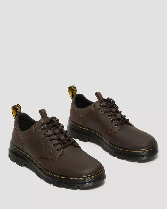 Dr. Martens Reeder Crazy Horse Leather Utility Shoes Lace-Up Brown Men's US10 - Thumbnail 3