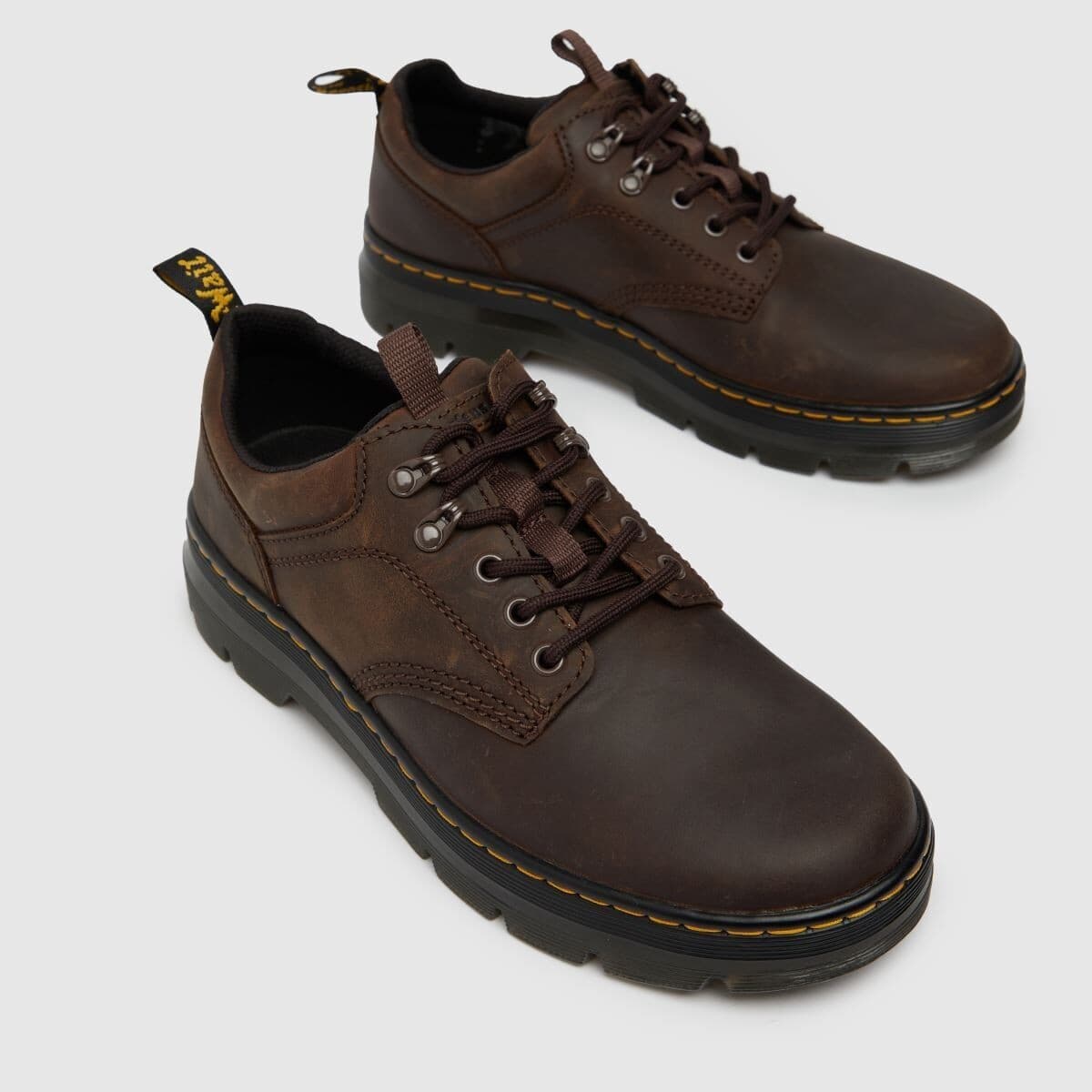 Dr. Martens Reeder Crazy Horse Leather Utility Shoes Lace-Up Brown Men's US10 - Thumbnail 9