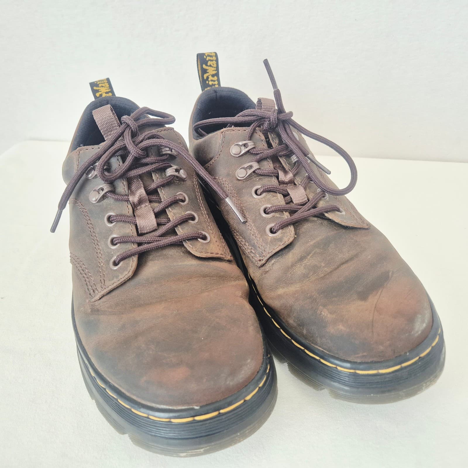 Dr. Martens Reeder Crazy Horse Leather Utility Shoes Lace-Up Brown Men's US10 - Thumbnail 4