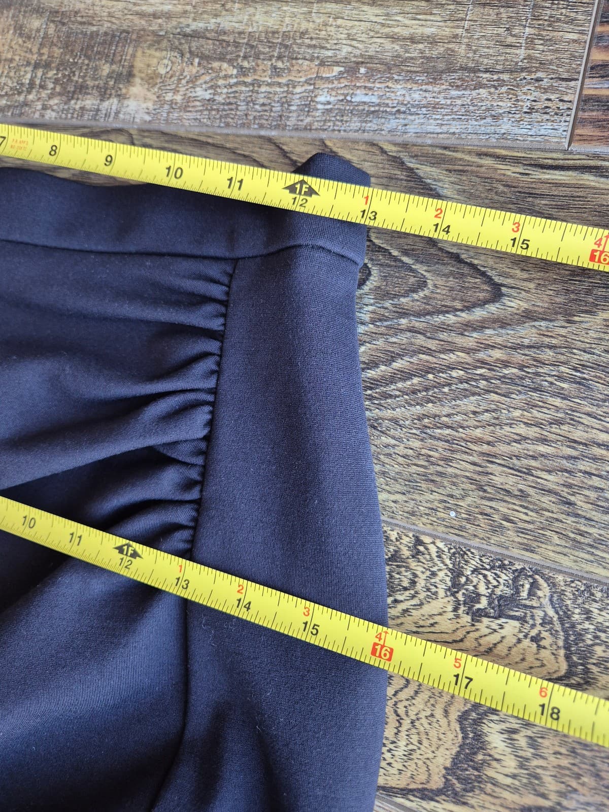 ESCADA Randuxe Side-Ruched Knee Length Pencil Skirt Stretch Navy Blue Women's 34 - Thumbnail 9