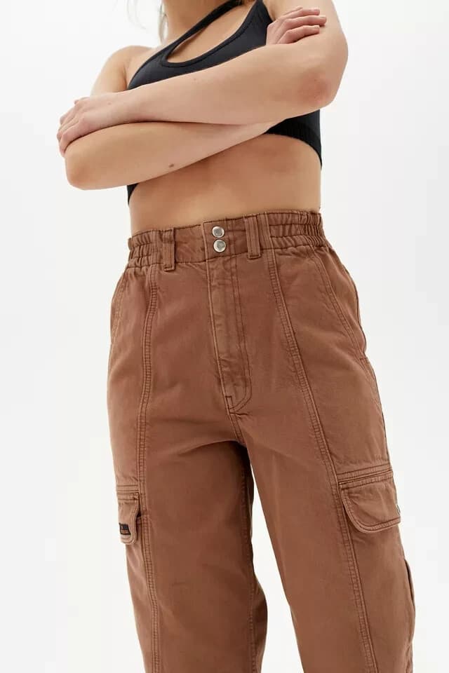 BDG Urban Outfitters Blaine High-Waisted Relaxed Cargo Skate Jean Brown Sz.31 - Thumbnail 3