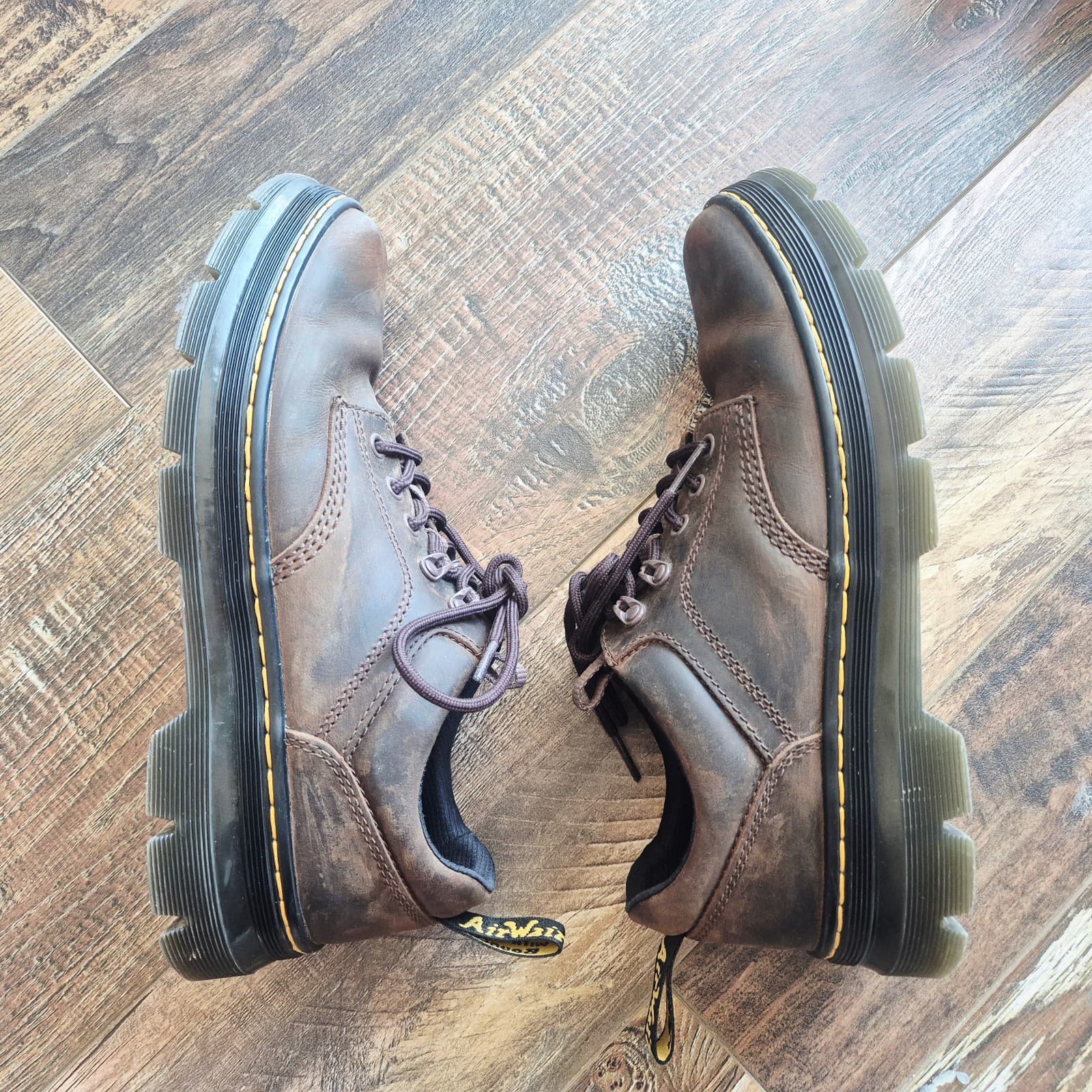 Dr. Martens Reeder Crazy Horse Leather Utility Shoes Lace-Up Brown Men's US10 - Thumbnail 12