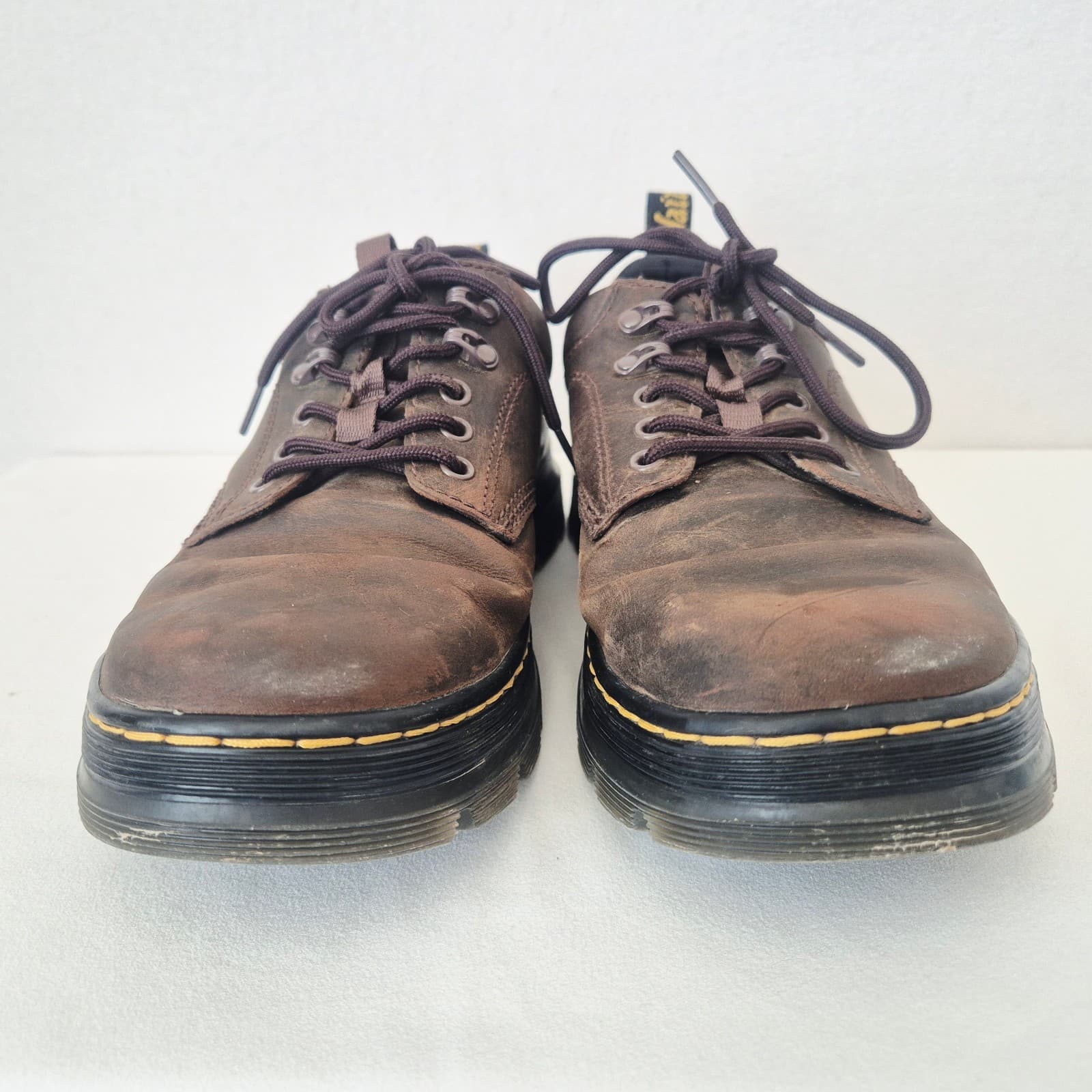 Dr. Martens Reeder Crazy Horse Leather Utility Shoes Lace-Up Brown Men's US10 - Thumbnail 10