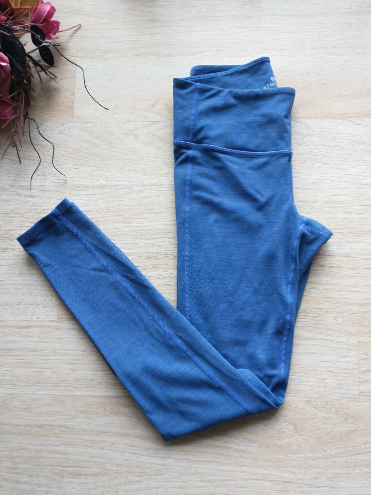 Athleta Chaturanga High Rise Blue Space Dye Women Legging Sz.XS - Thumbnail 3
