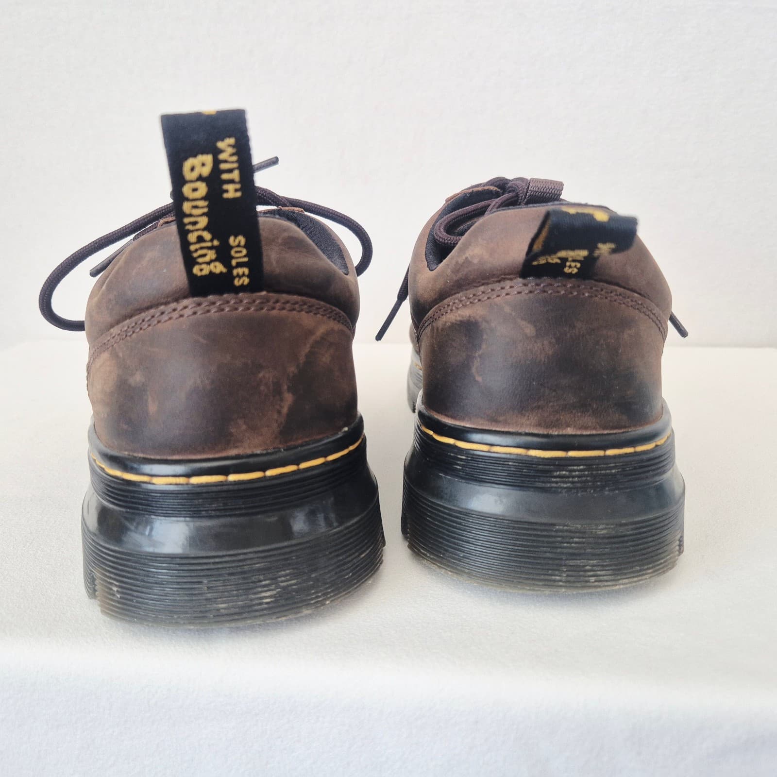Dr. Martens Reeder Crazy Horse Leather Utility Shoes Lace-Up Brown Men's US10 - Thumbnail 11
