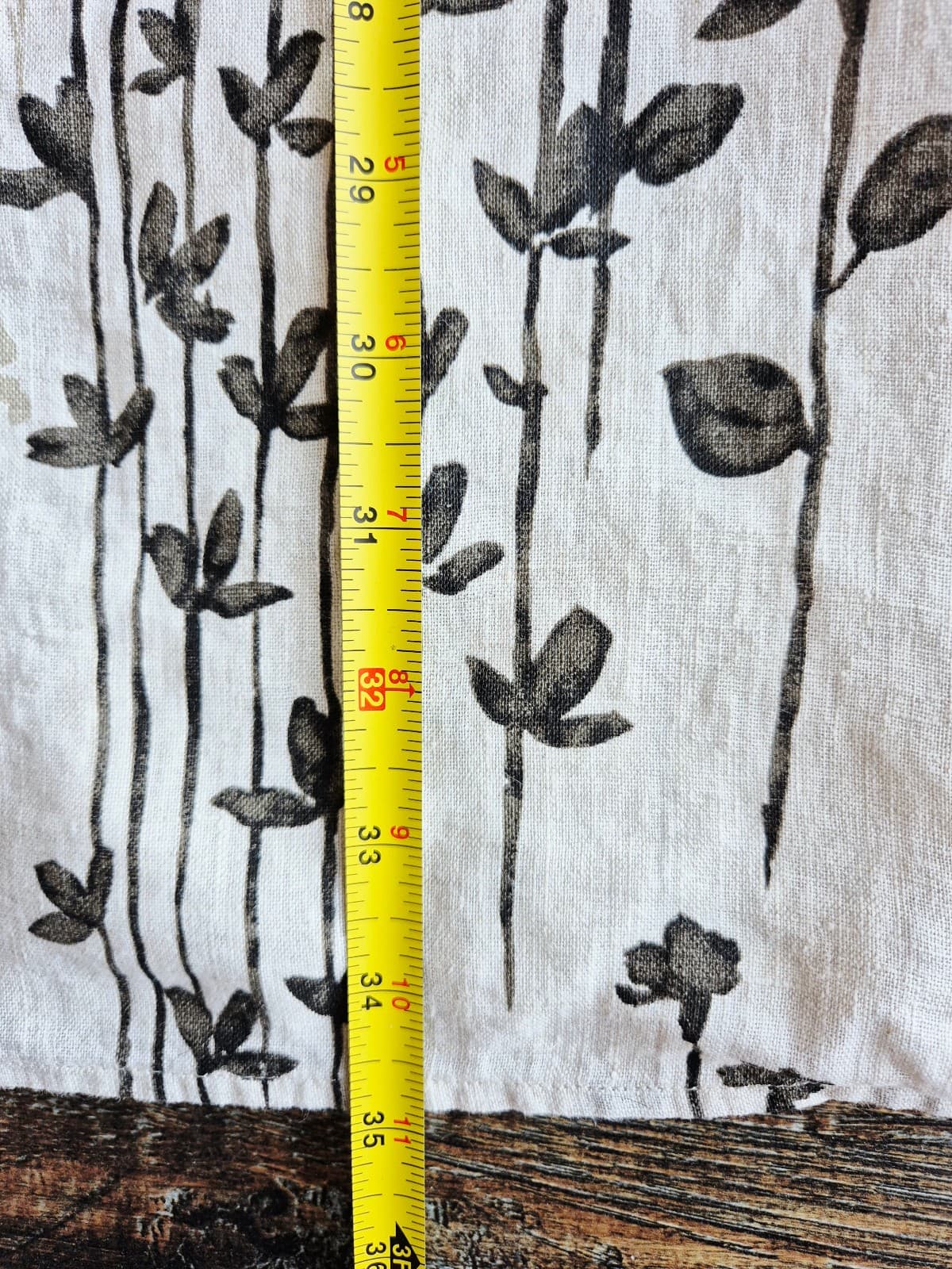 Vintage J.Jill 100% Linen Botanical Midi Wrap Skirt Button Lined Beige Womens 20 - Thumbnail 11