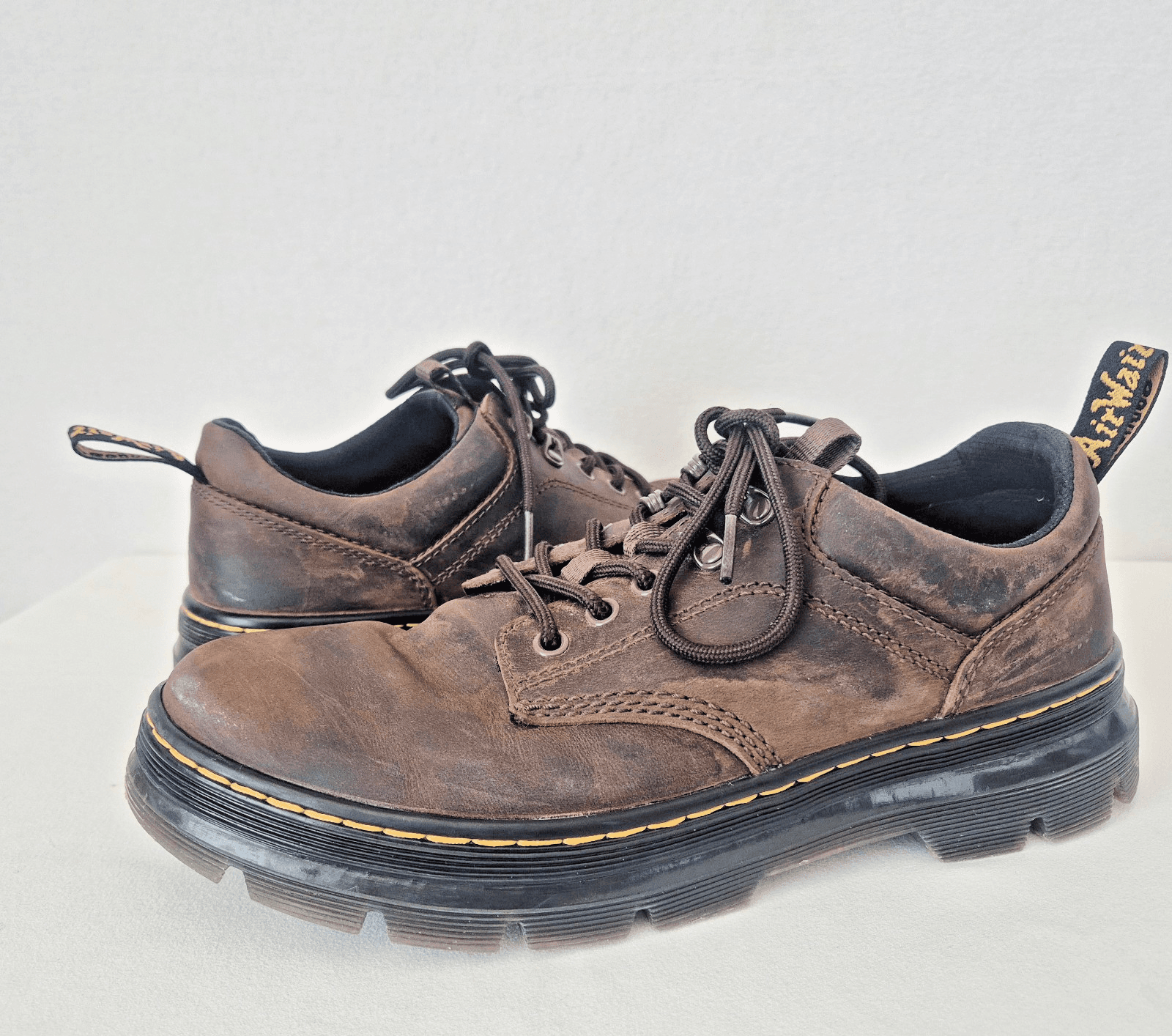 Dr. Martens Reeder Crazy Horse Leather Utility Shoes Lace-Up Brown Men's US10 - Thumbnail 6